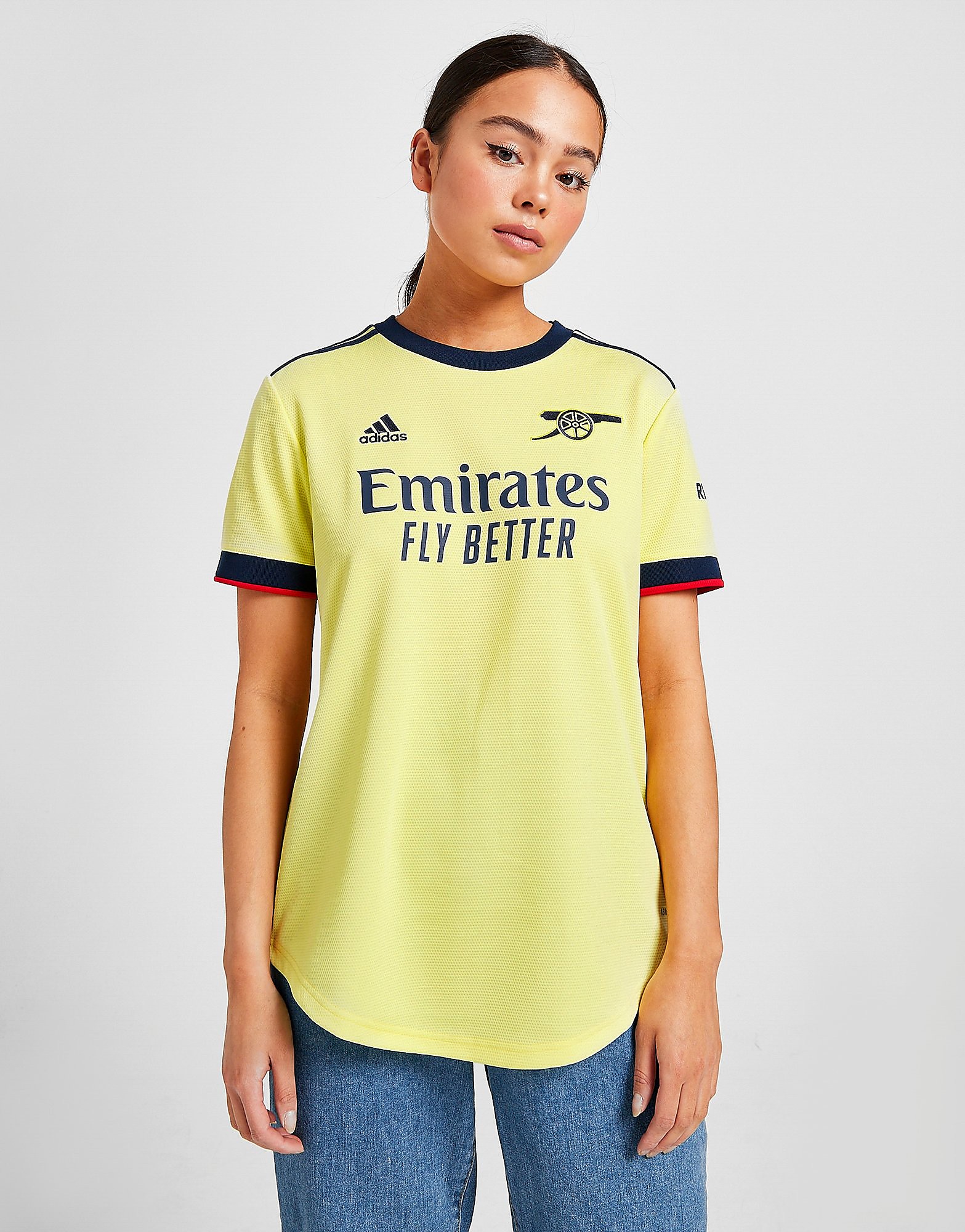 

adidas Arsenal FC 2021/22 Away Shirt Women's - Pearl Citrine, Pearl Citrine