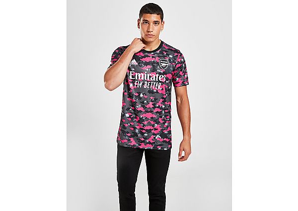 Adidas Arsenal FC 2021/22 Pre Match Shirt - Pink / Dgh Solid Grey / Black - Mens, Pink / Dgh Solid Grey / Black