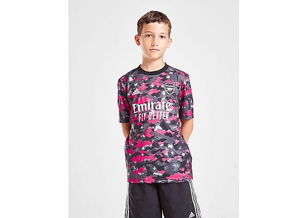 Adidas Arsenal FC 2021/22 Pre Match Shirt Junior - Pink / Dgh Solid Grey / Black - Kids, Pink / Dgh Solid Grey / Black