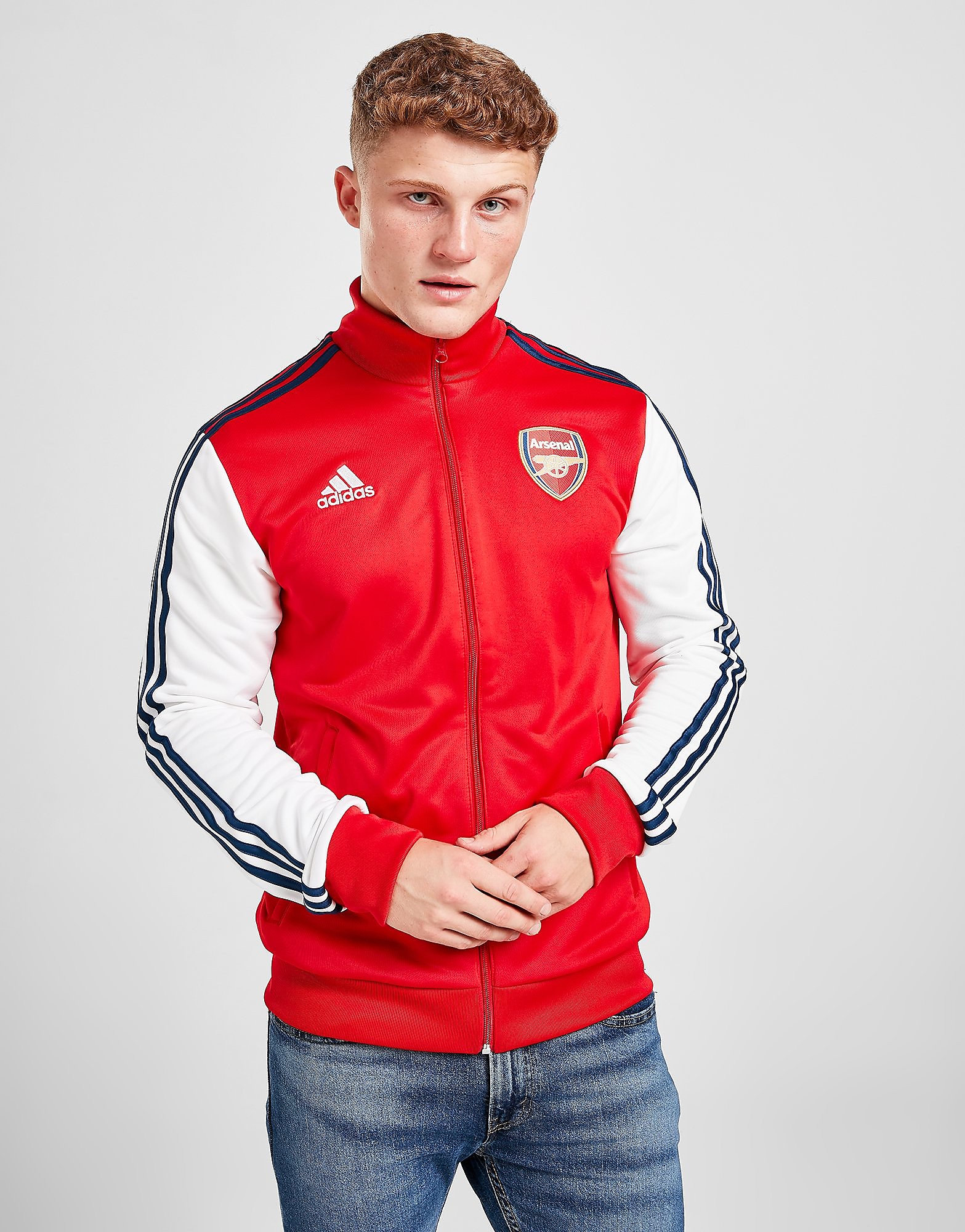 

adidas Arsenal FC 3-Stripes Track Top - Scarlet - Mens, Scarlet