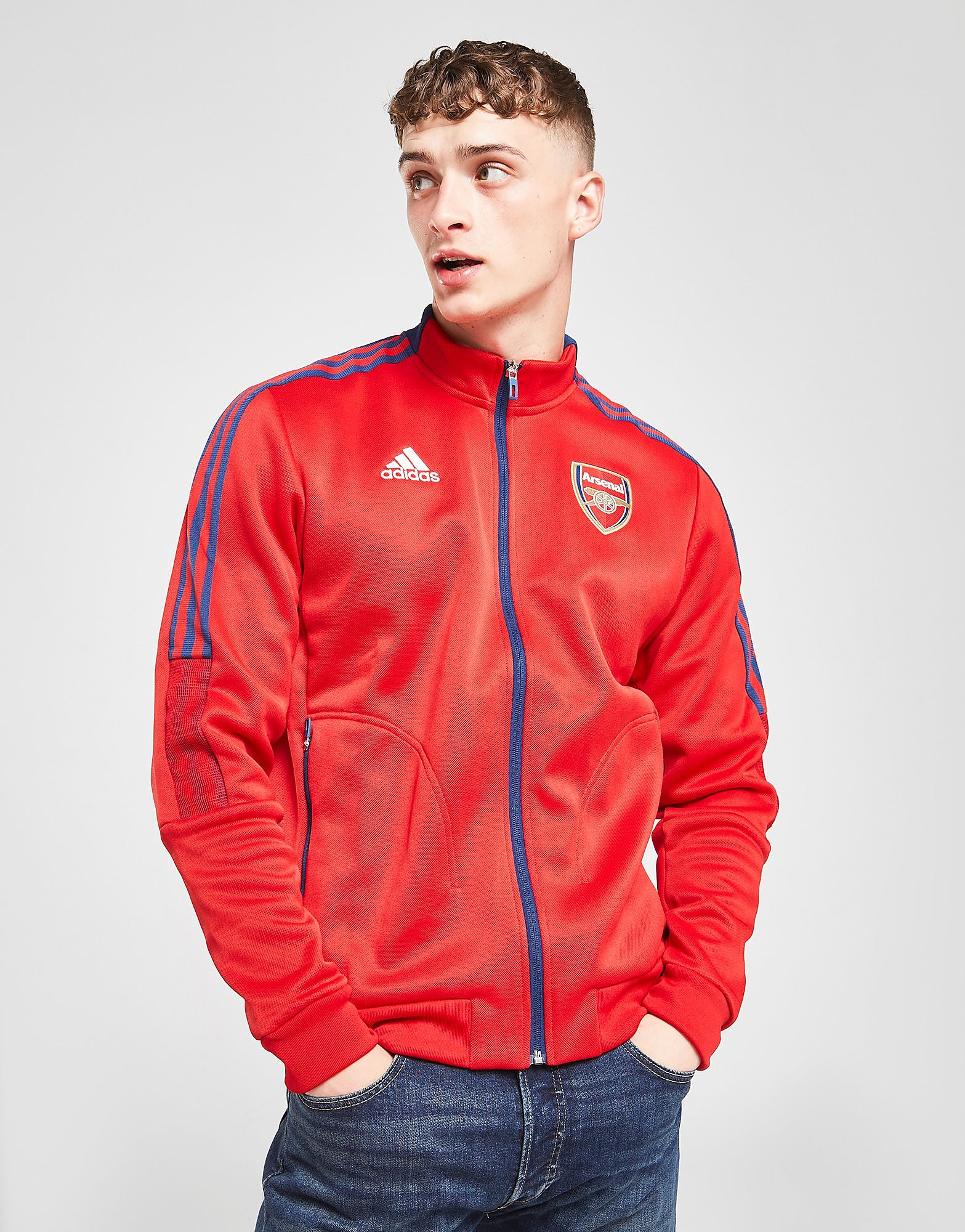 adidas Arsenal FC Anthem Jacket - Scarlet - Mens, Scarlet