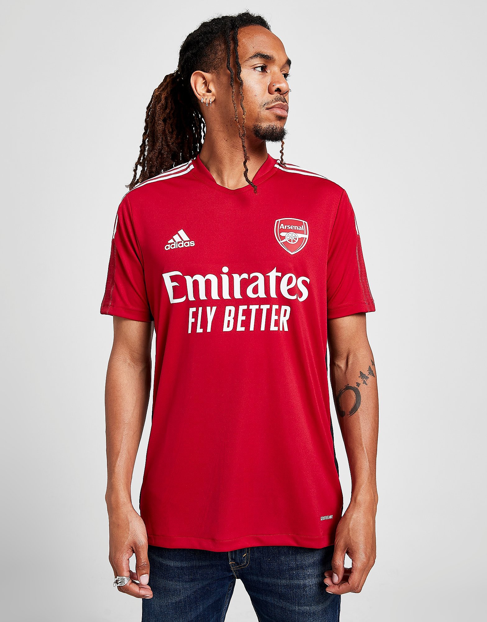 

adidas Arsenal FC 2021/22 Tiro Training Shirt - Active Maroon - Mens, Active Maroon