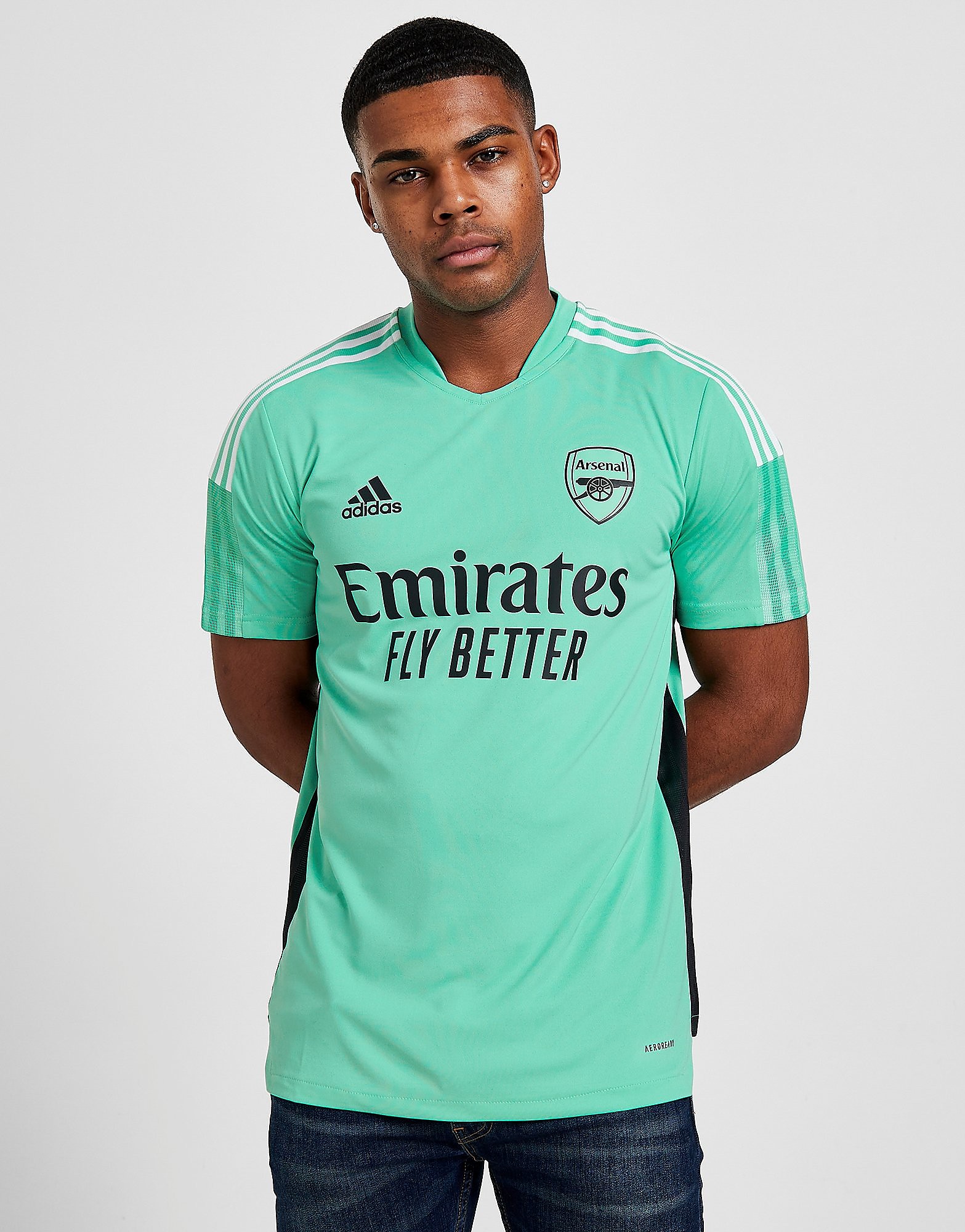 

adidas Arsenal FC 2021/22 Tiro Training Shirt - Green - Mens, Green
