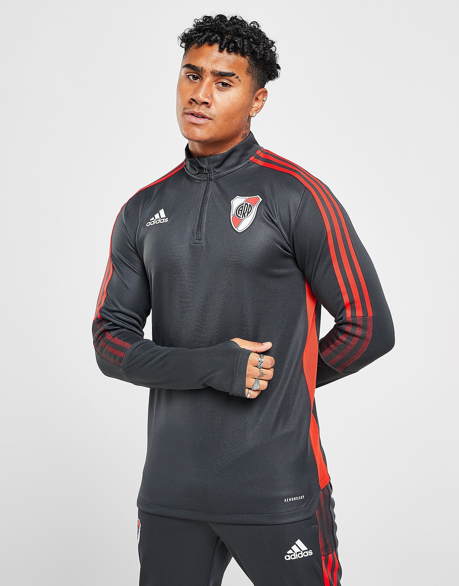 

adidas River Plate 2021/22 Training Top - Black - Mens, Black
