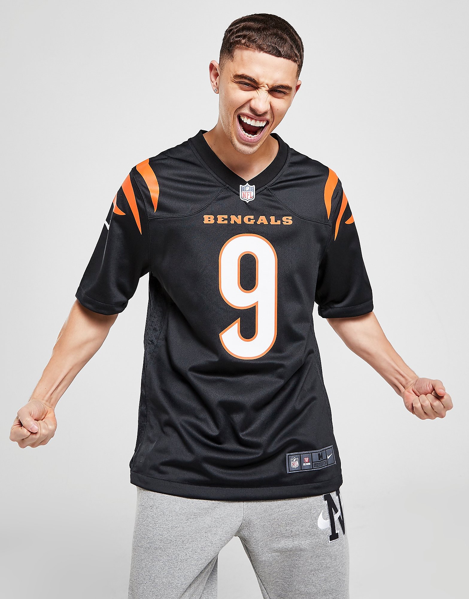 

Nike NFL Cincinnati Bengals Burrow #9 Jersey - Black - Mens, Black