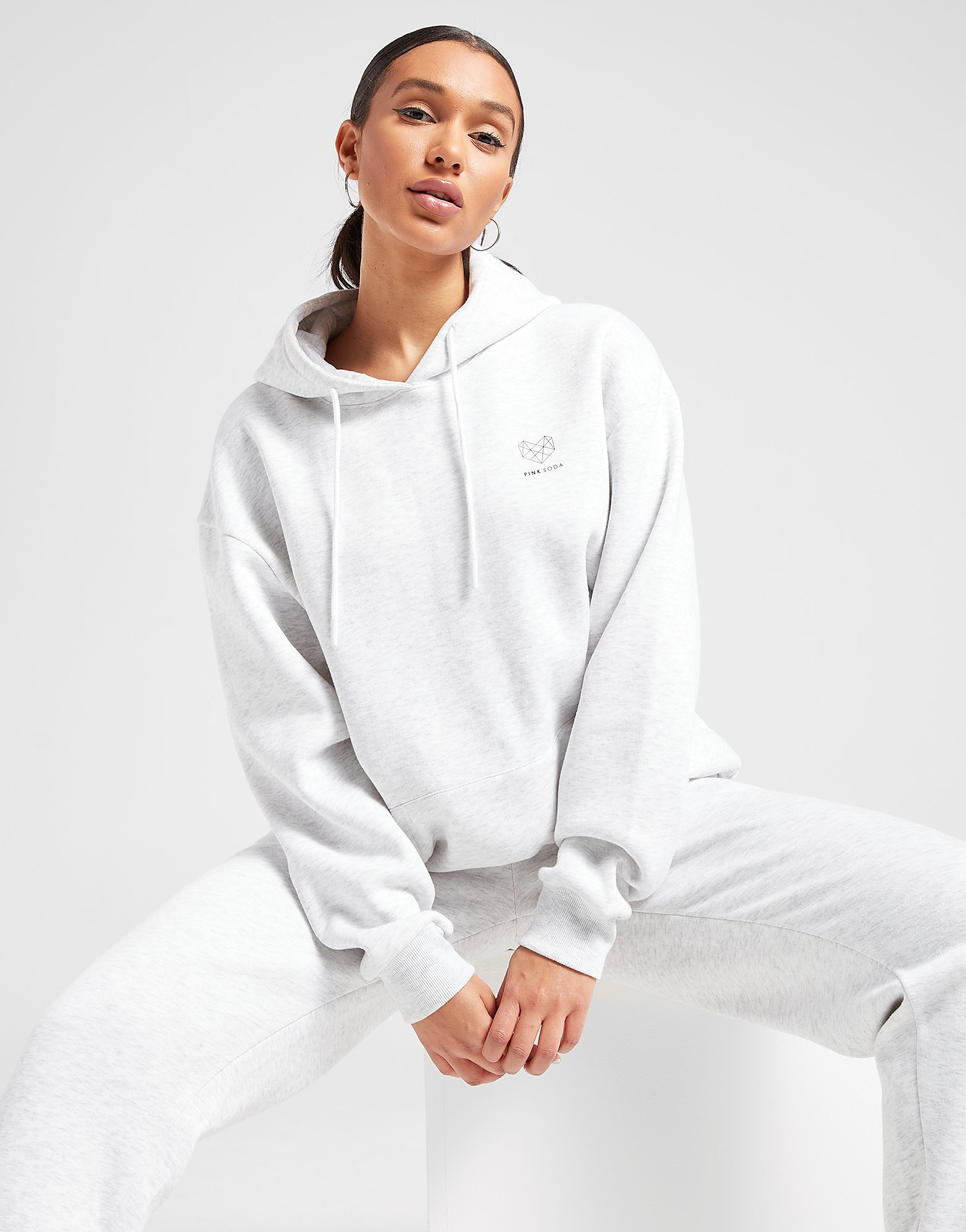 Pink Soda Sport Essentials Boyfriend Hoodie - Only at JD - Grey - Womens, Grey