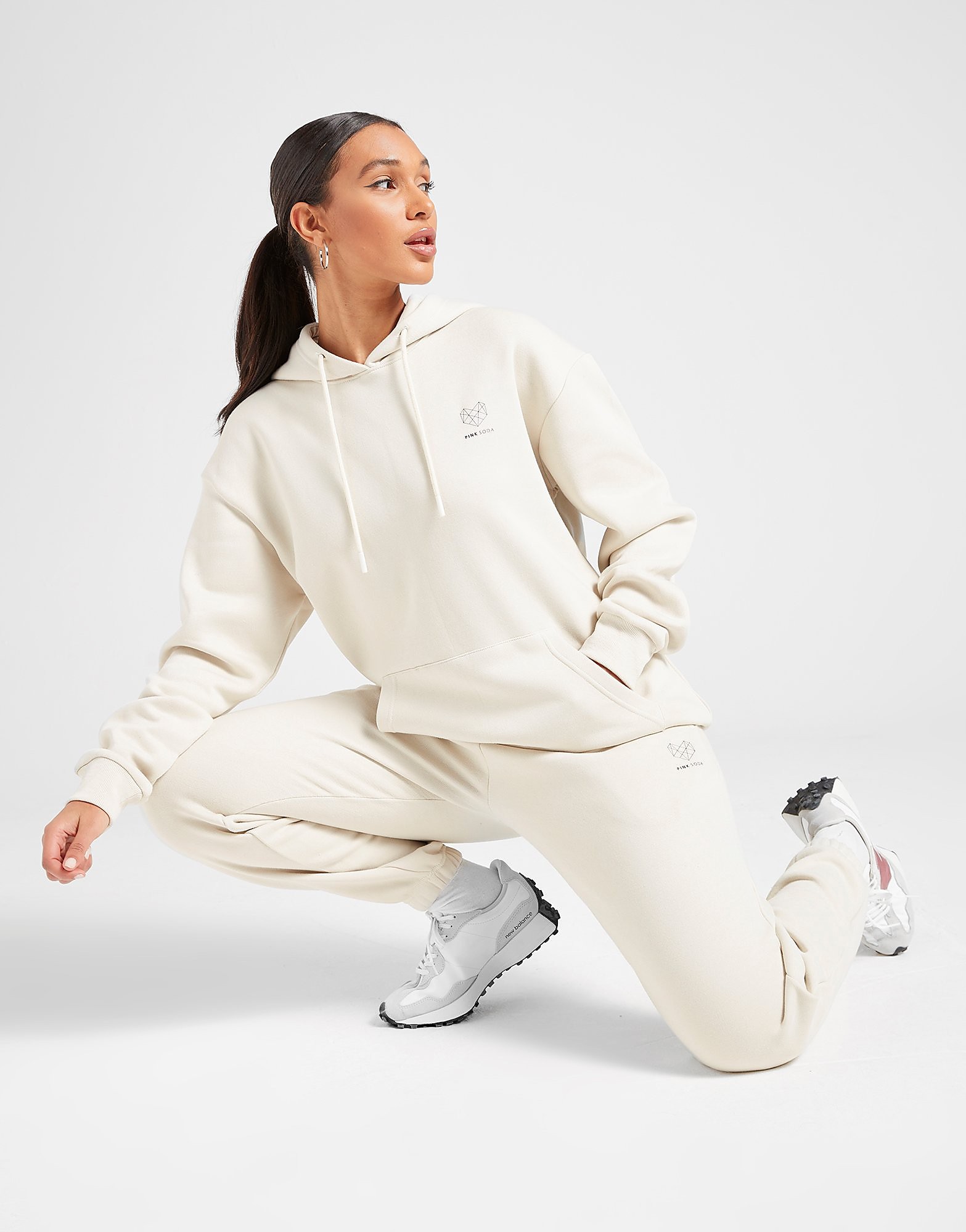 

Pink Soda Sport Essentials Boyfriend Hoodie - Only at JD - White - Womens, White