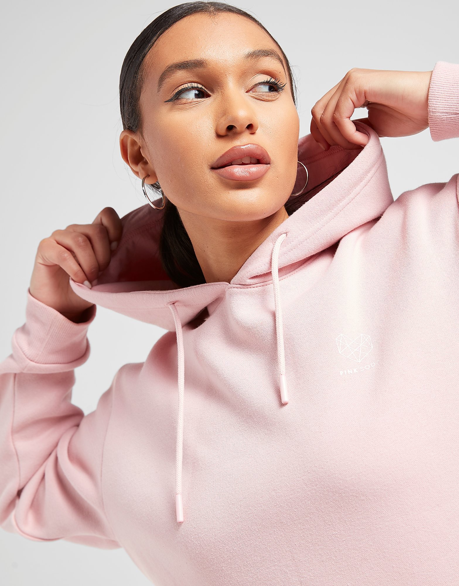 Pink soda sport essentials boyfriend hoodie - only at jd - womens, vaaleanpunainen, pink soda sport