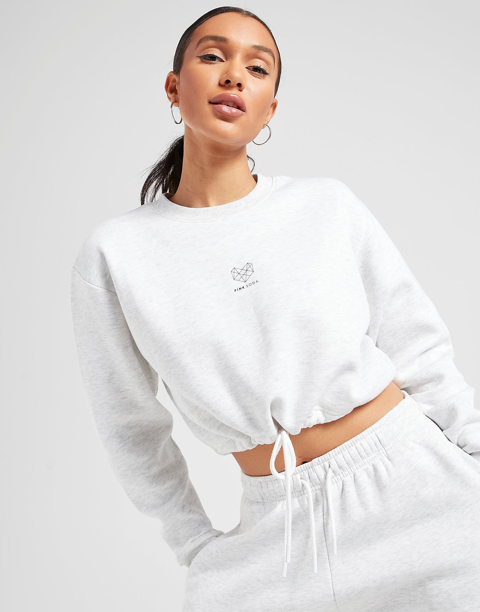 

Pink Soda Sport Essentials Crop Crew Sweatshirt - Only at JD - Grey - Womens, Grey