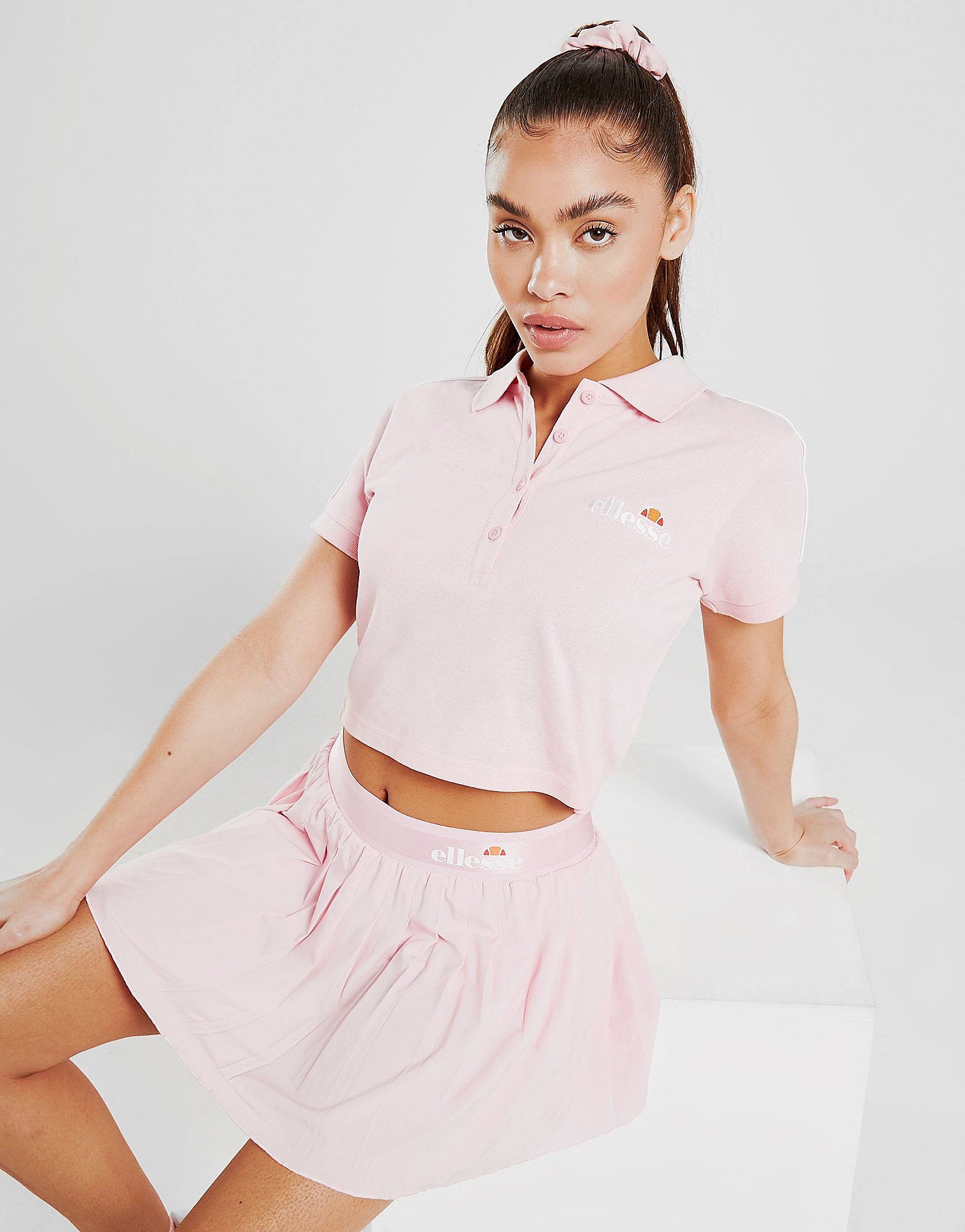 

Ellesse Pipe Crop Polo Shirt - Only at JD - Pink - Womens, Pink