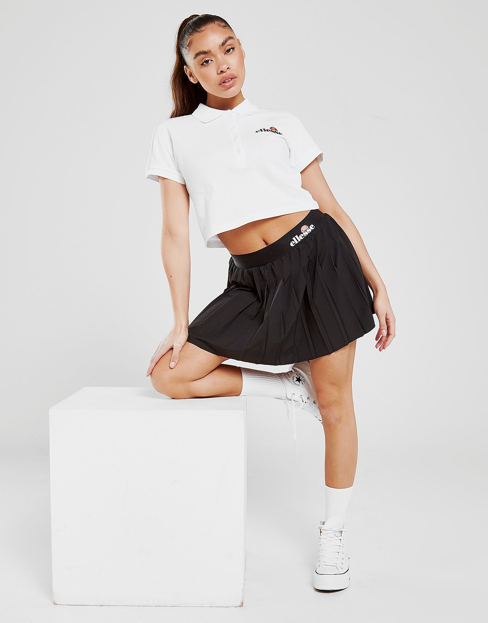 Ellesse Pleat Tennis Skirt - Only at JD - Black - Womens, Black