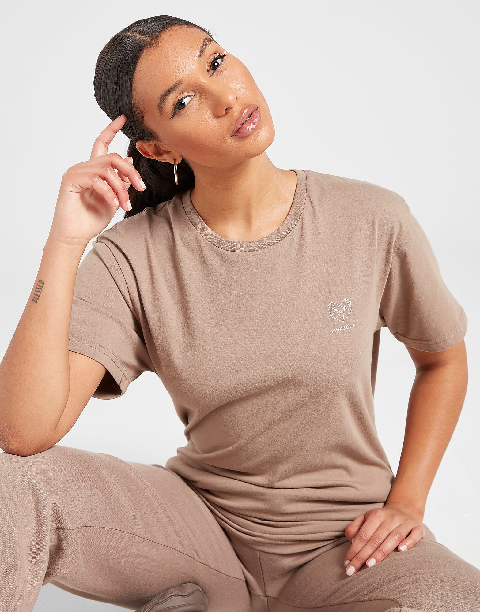 

Pink Soda Sport Essentials Boyfriend T-Shirt - Only at JD - Brown - Womens, Brown