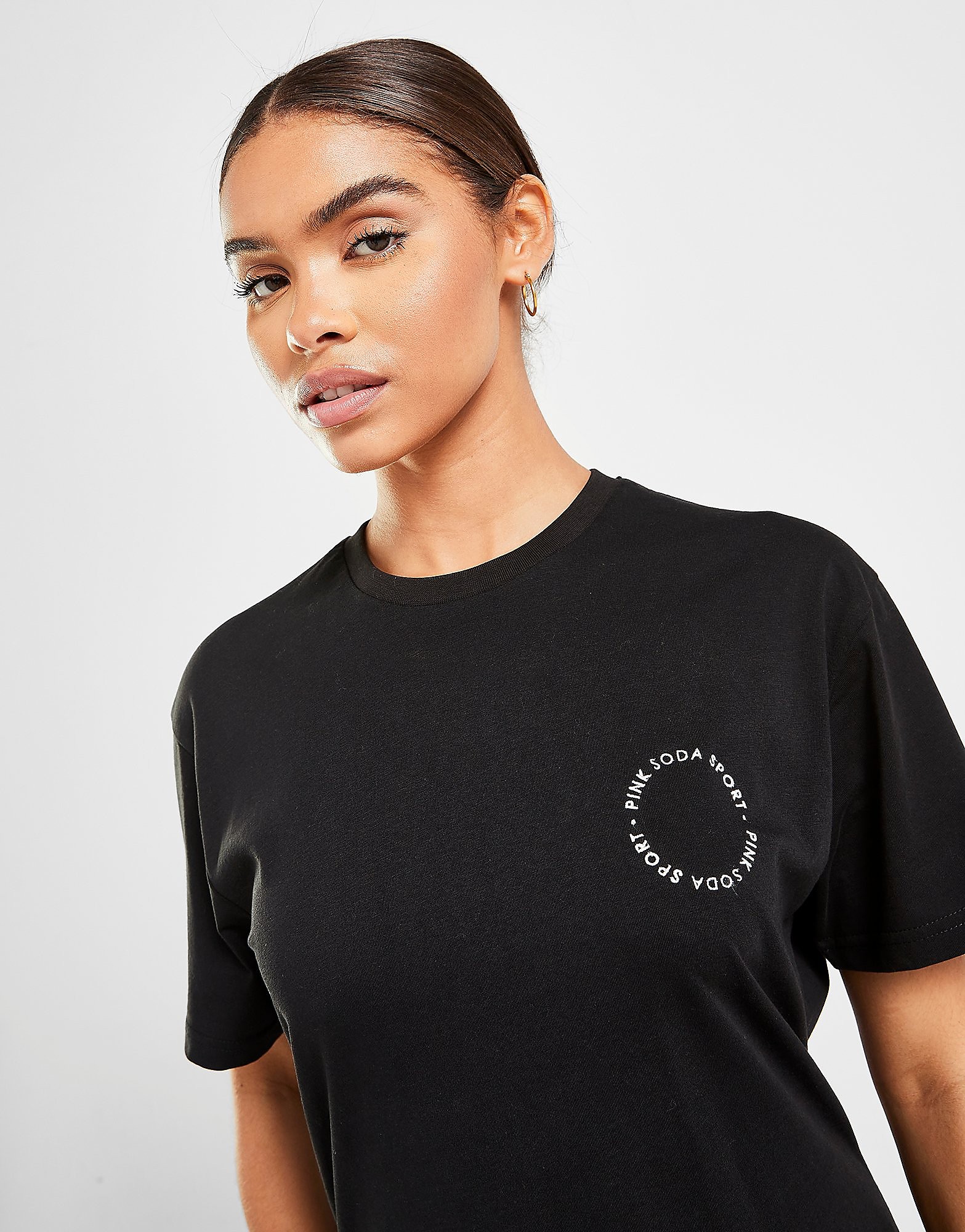 

Pink Soda Sport Essentials Boyfriend T-Shirt - Only at JD - Black - Womens, Black