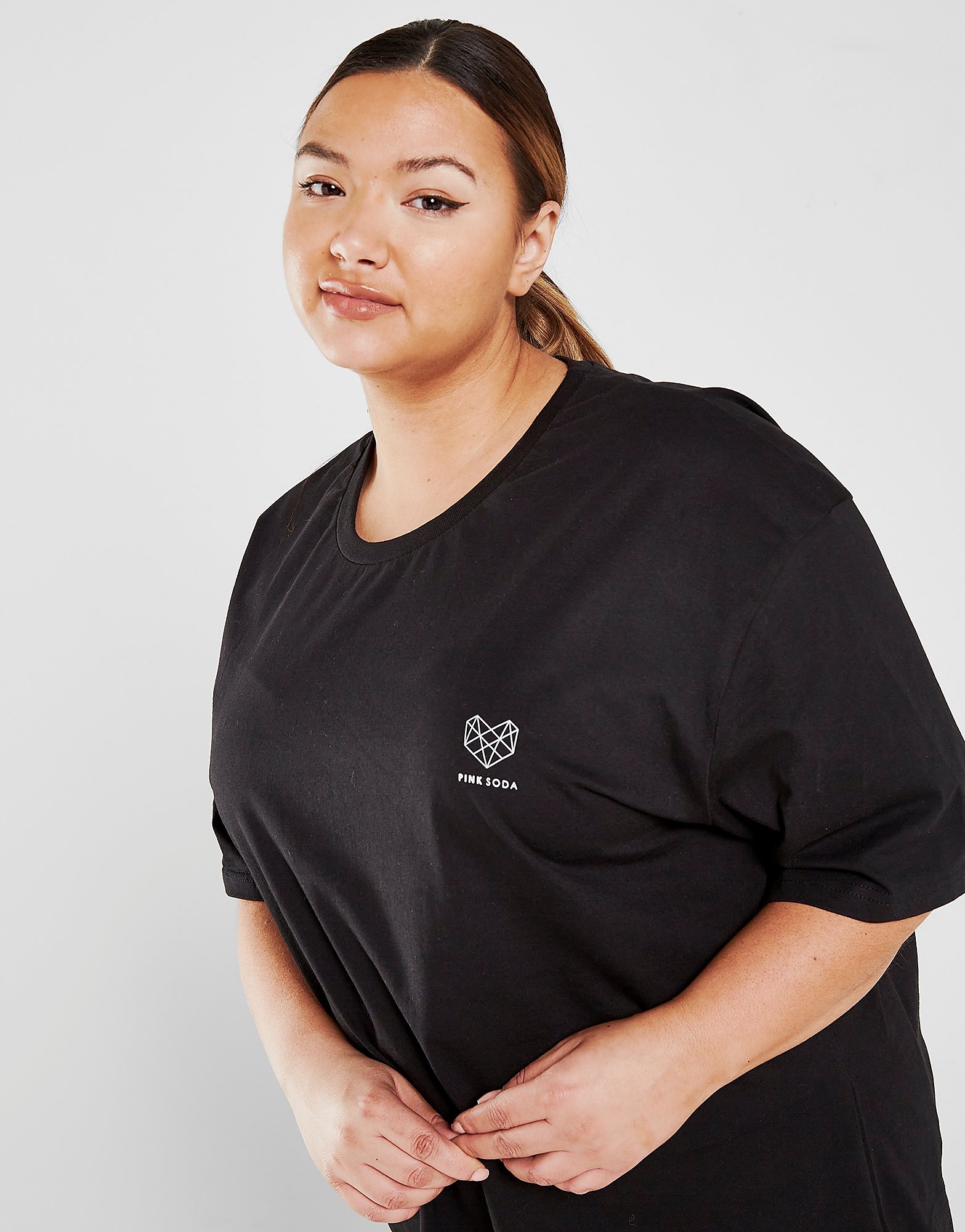 

Pink Soda Sport Essentials Plus Size Boyfriend T-Shirt - Only at JD - Black - Womens, Black