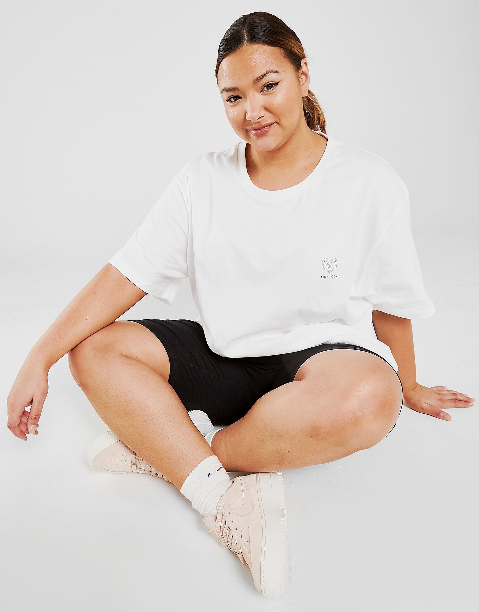 

Pink Soda Sport Essentials Plus Size Boyfriend T-Shirt - Only at JD - White - Womens, White