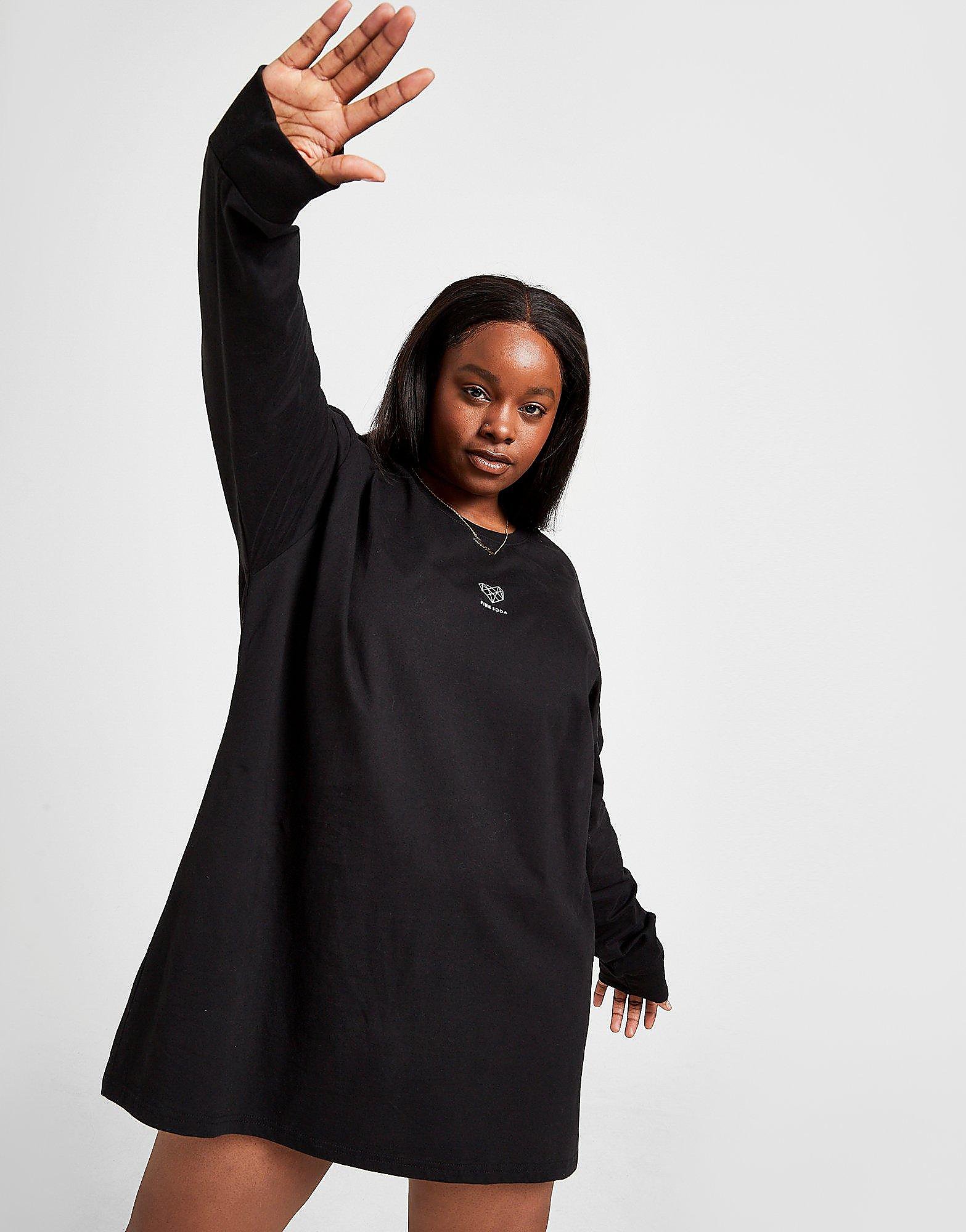

Pink Soda Sport Essential Plus Size Long Sleeve T-Shirt Dress - Only at JD - Black - Womens, Black