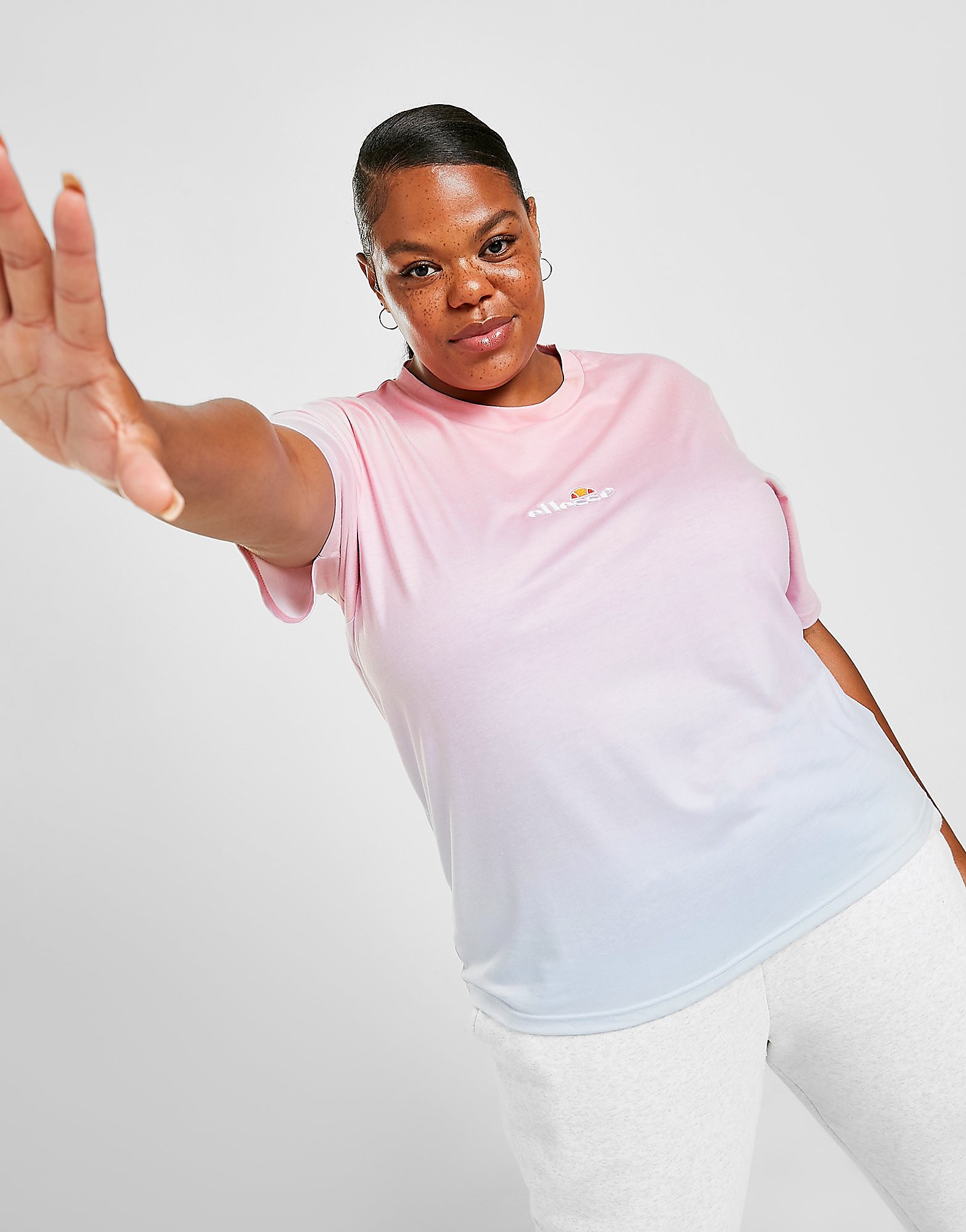 

Ellesse Fade Logo Plus Size T-Shirt - Only at JD - Pink/Blue, Pink/Blue