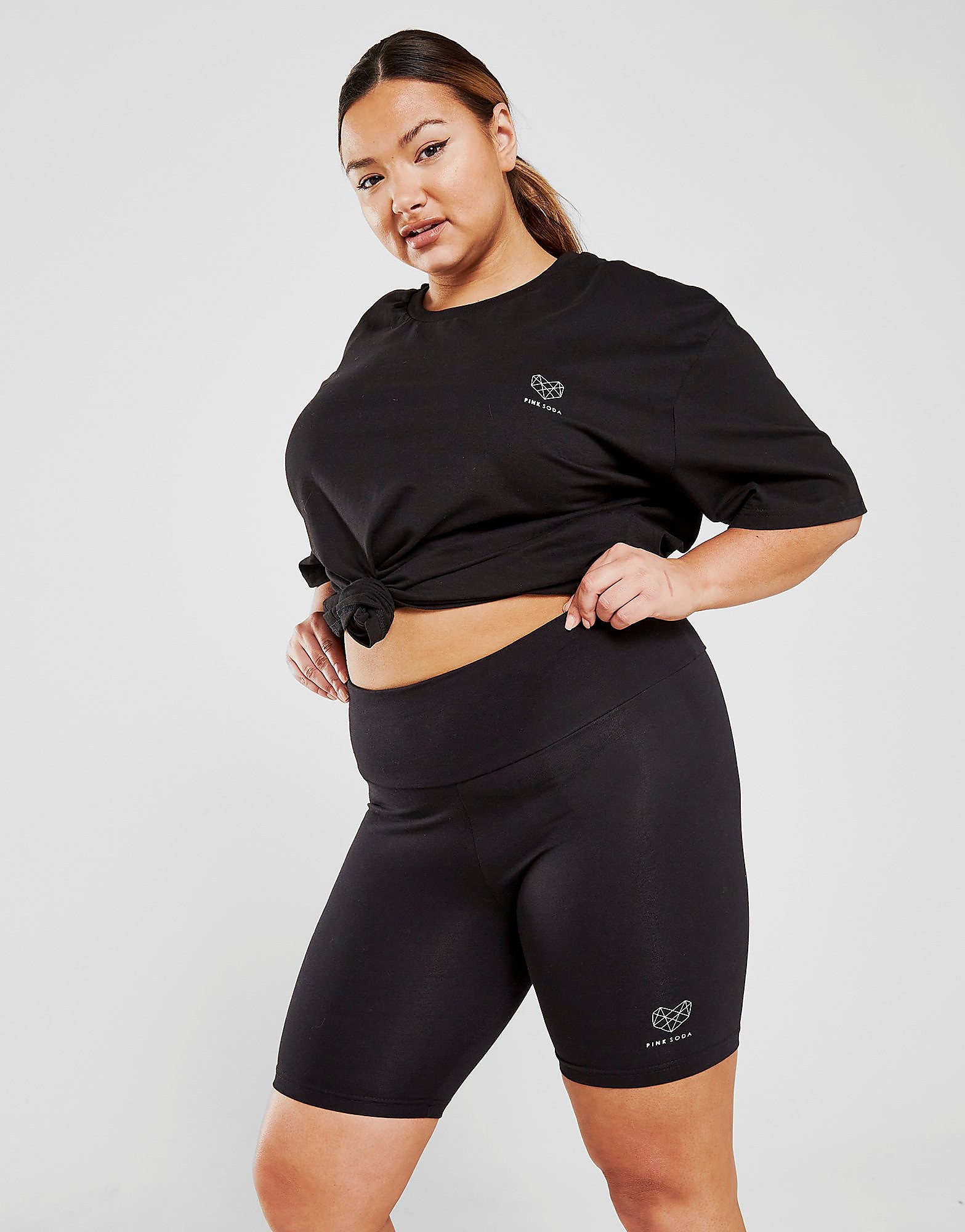 

Pink Soda Sport Essential Plus Size Cycle Shorts - Only at JD - Black - Womens, Black