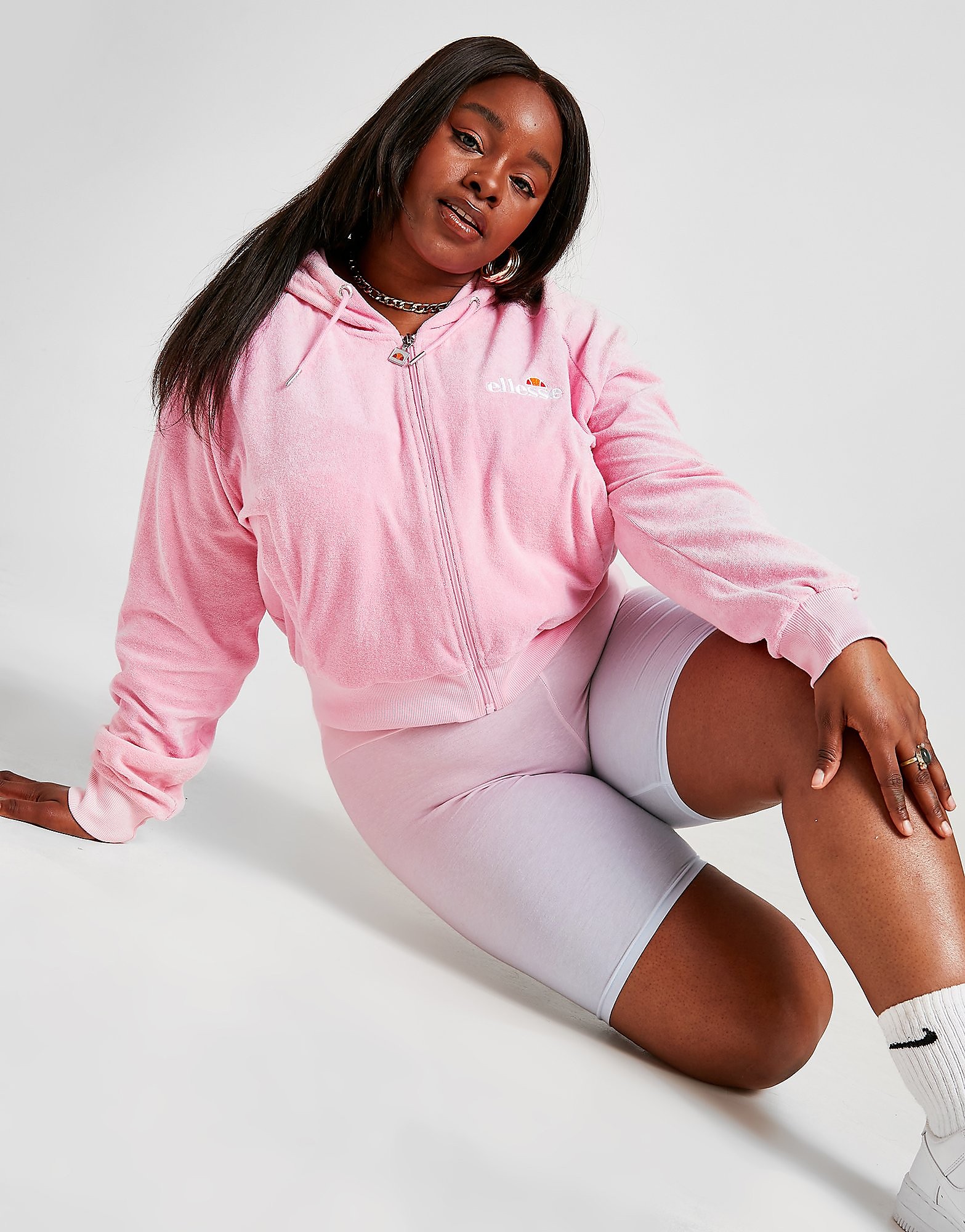 

Ellesse Plus Size Towel Full Zip Hoodie - Only at JD - Pink - Womens, Pink