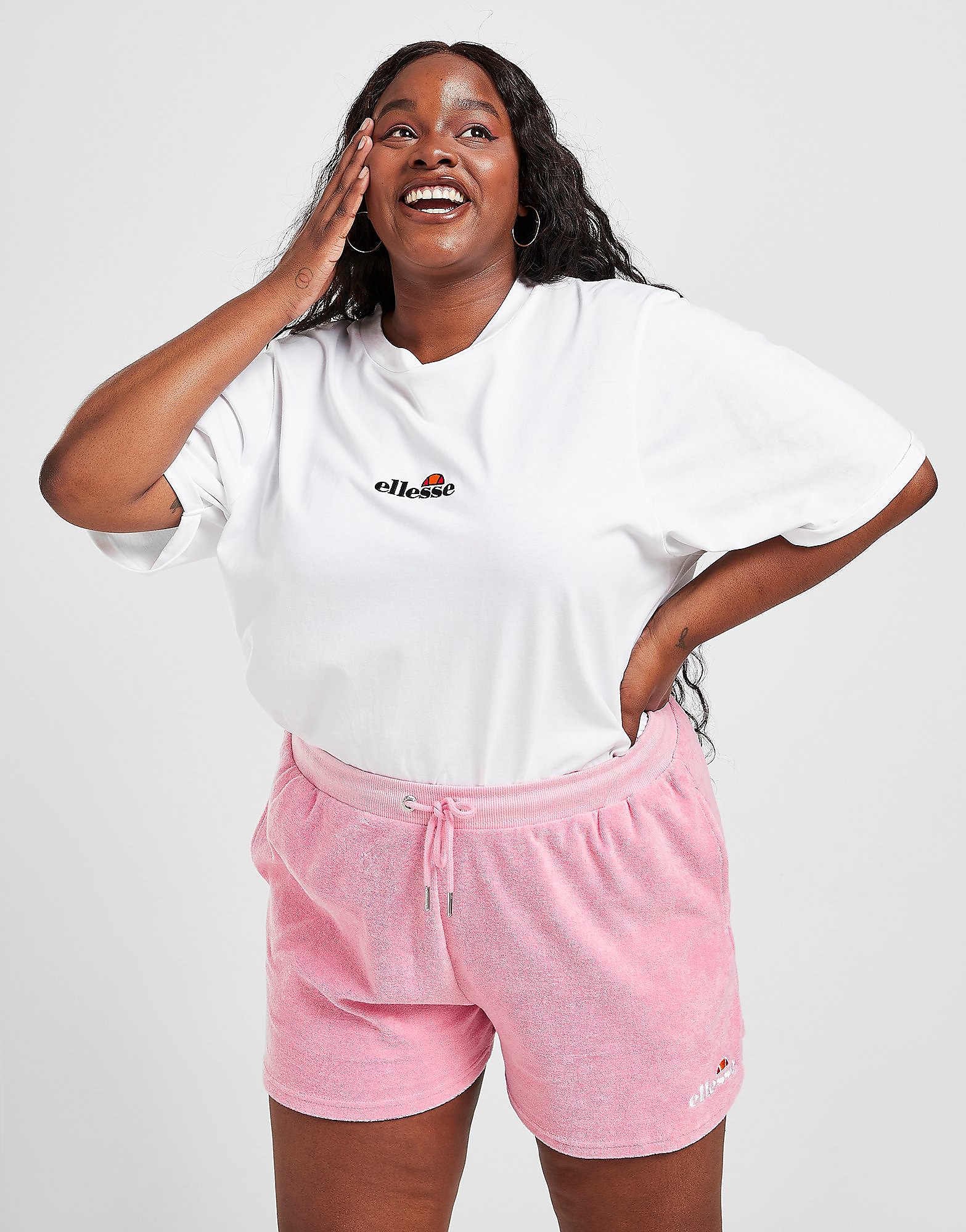 

Ellesse Plus Size Towel Shorts - Only at JD - Pink - Womens, Pink