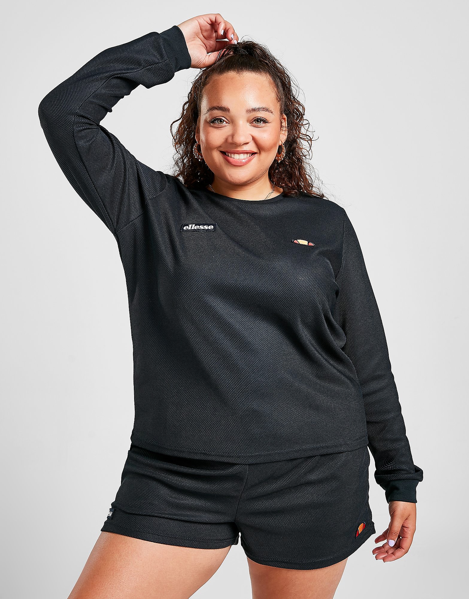 

Ellesse Pique Plus Size Long Sleeve T-Shirt - Only at JD - Blue, Blue