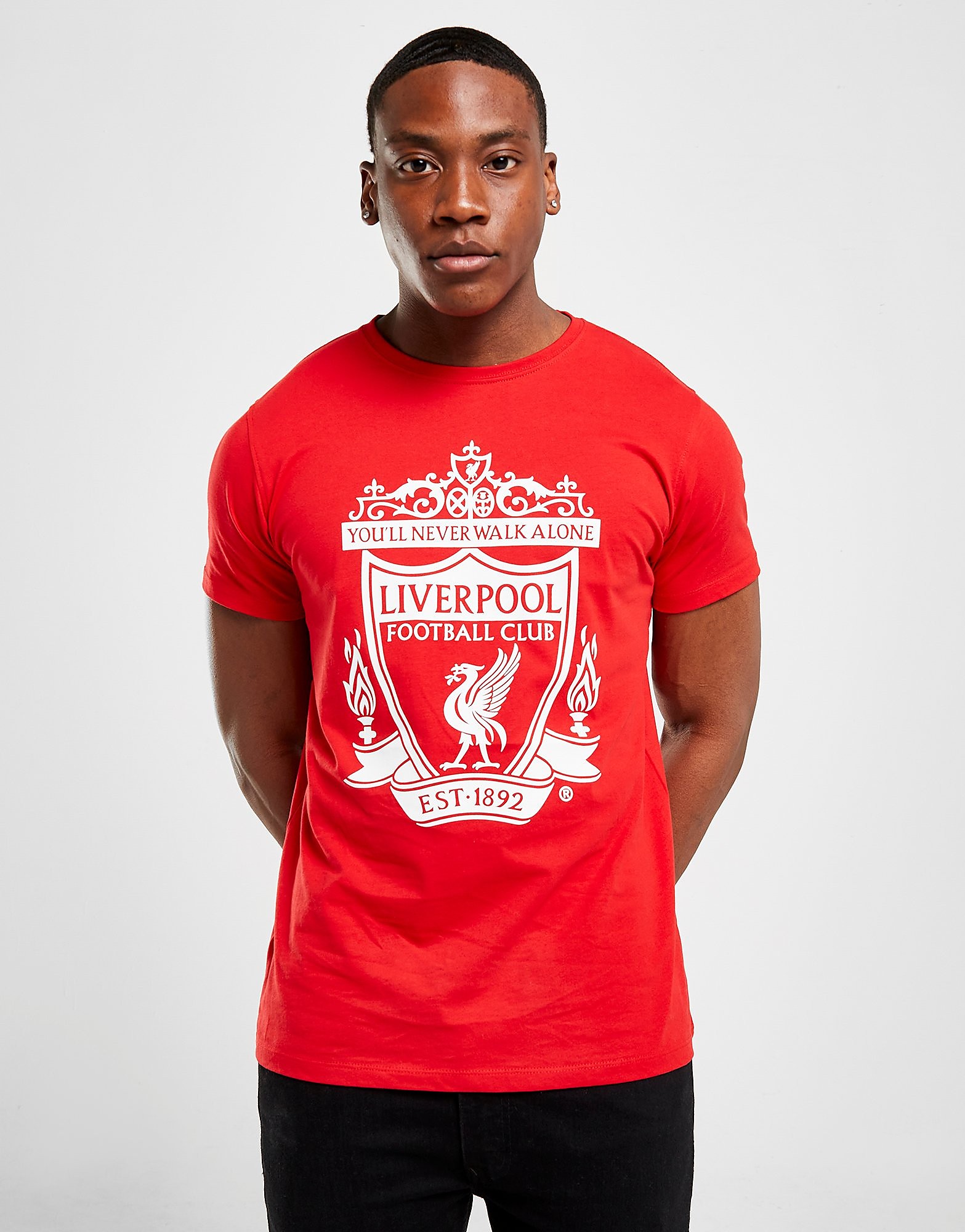 

Official Team Liverpool FC Crest Short Sleeve T-Shirt - Red - Mens, Red