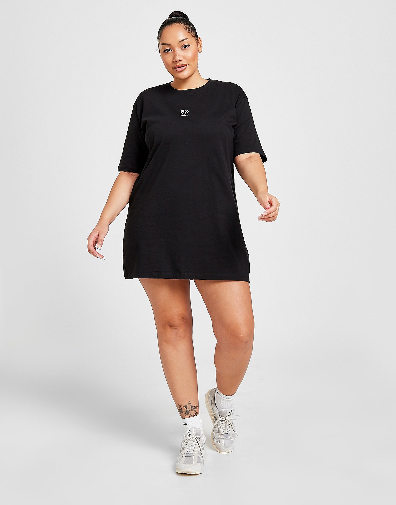 

Pink Soda Sport Plus Size Essential T-Shirt Dress - Only at JD - Black - Womens, Black
