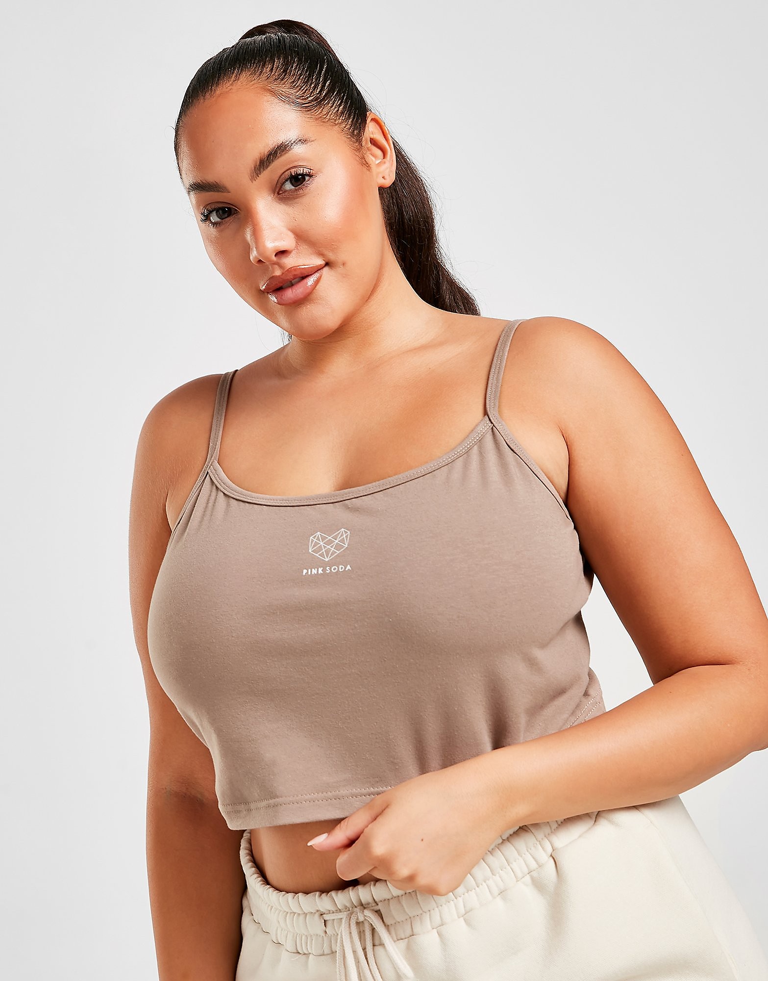 

Pink Soda Sport Essential Strappy Plus Size Tank Top - Only at JD - Brown - Womens, Brown