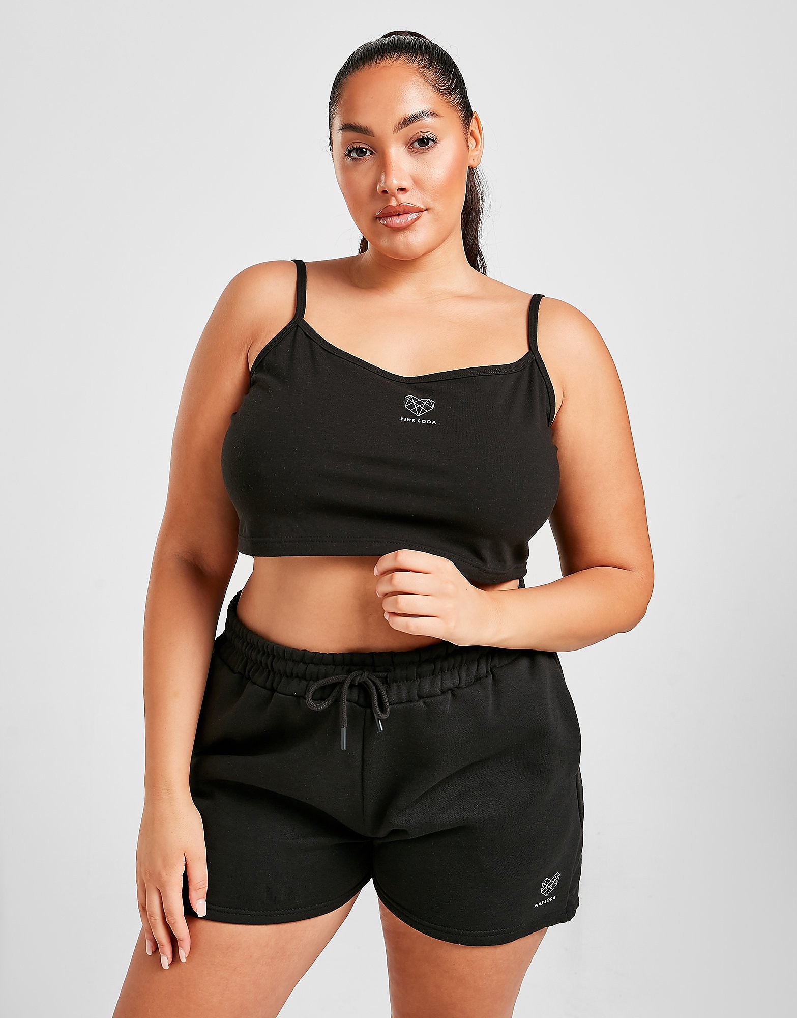 

Pink Soda Sport Essential Strappy Plus Size Tank Top - Black - Womens, Black