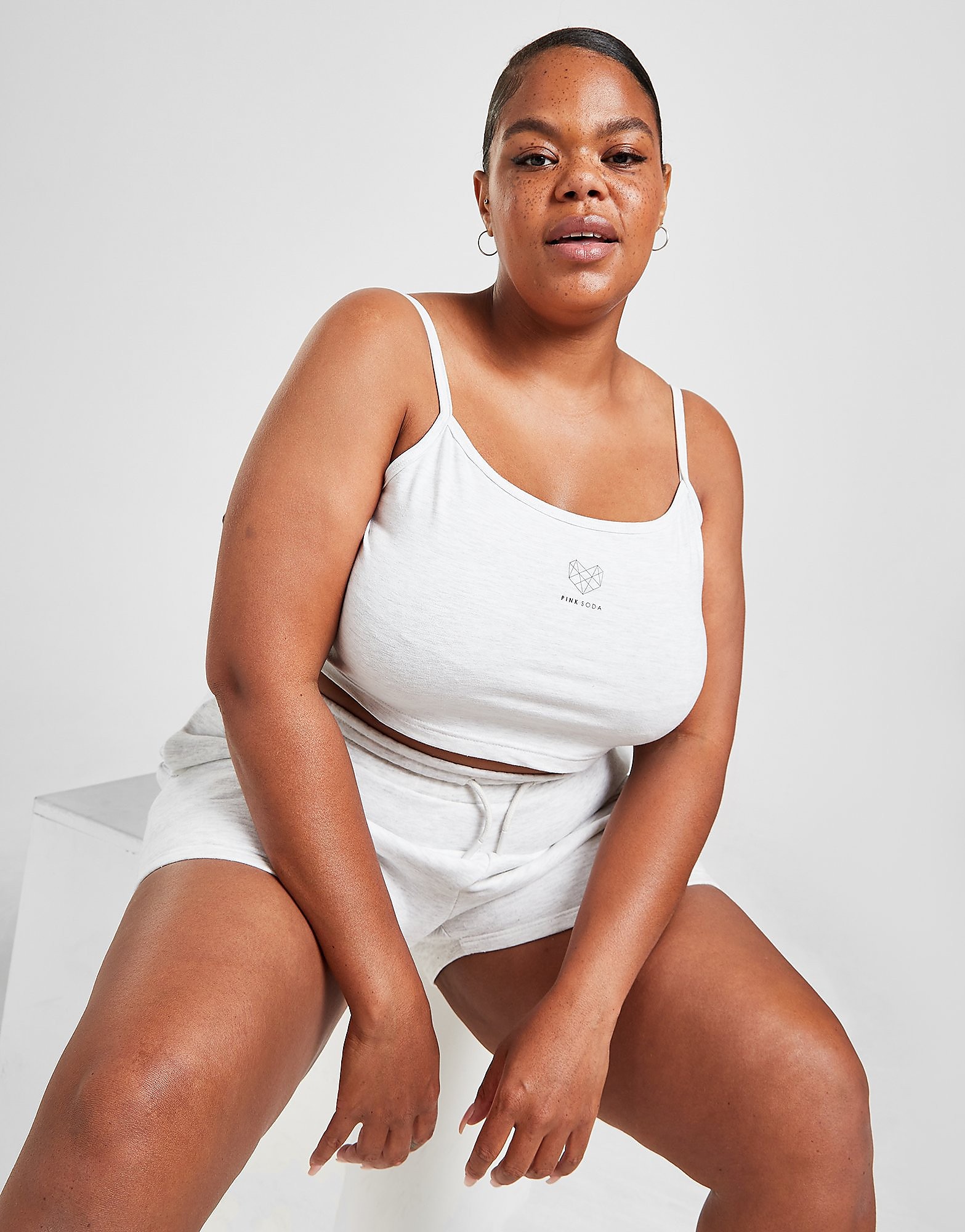 

Pink Soda Sport Essential Strappy Plus Size Tank Top - Grey - Womens, Grey