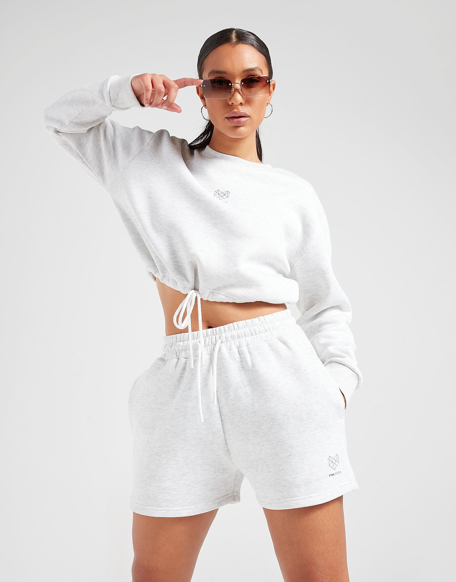 

Pink Soda Sport Essentials Boyfriend Shorts - Only at JD - Grey - Womens, Grey