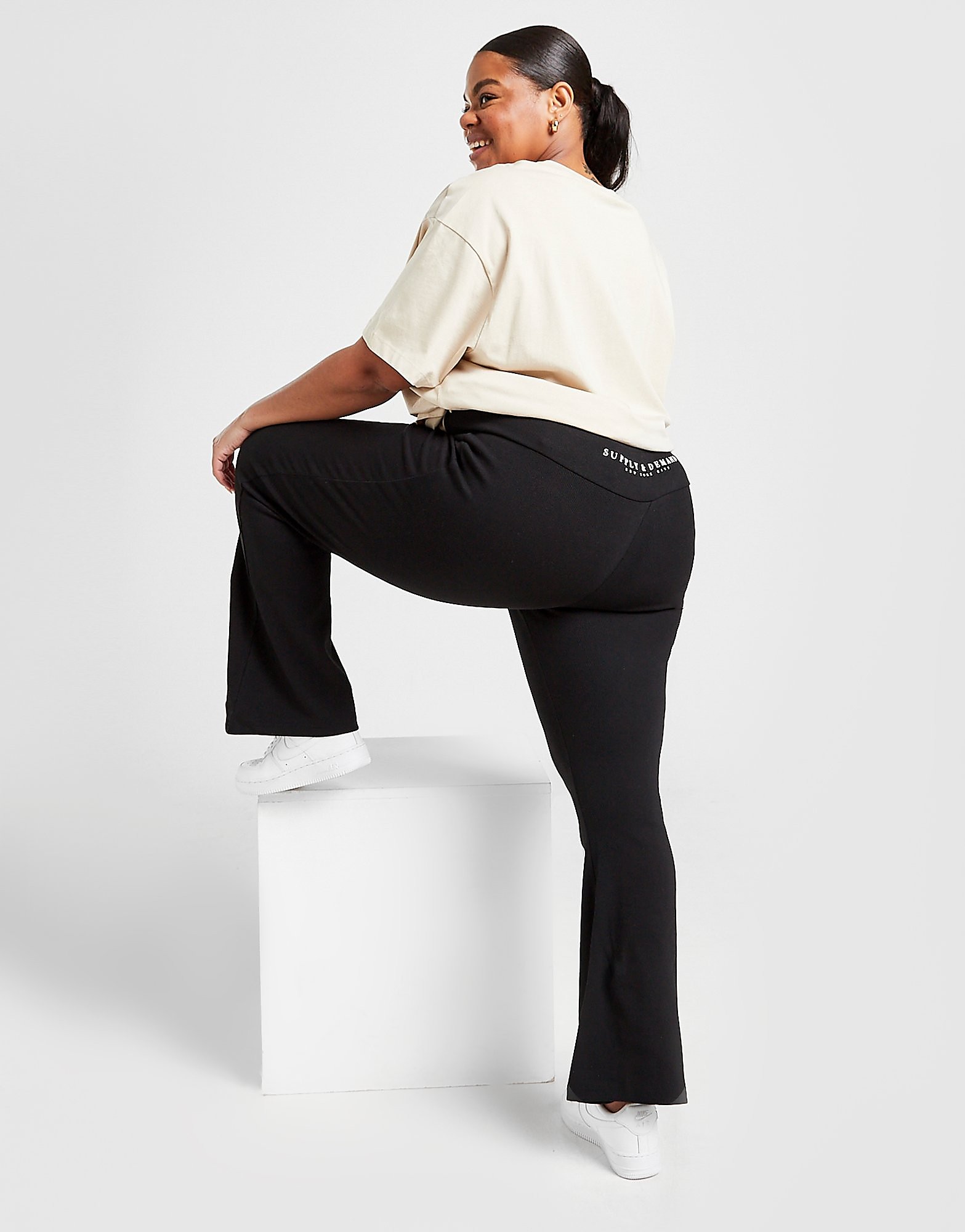 

Supply & Demand Rib Plus Size Flares - Only at JD - Black - Womens, Black