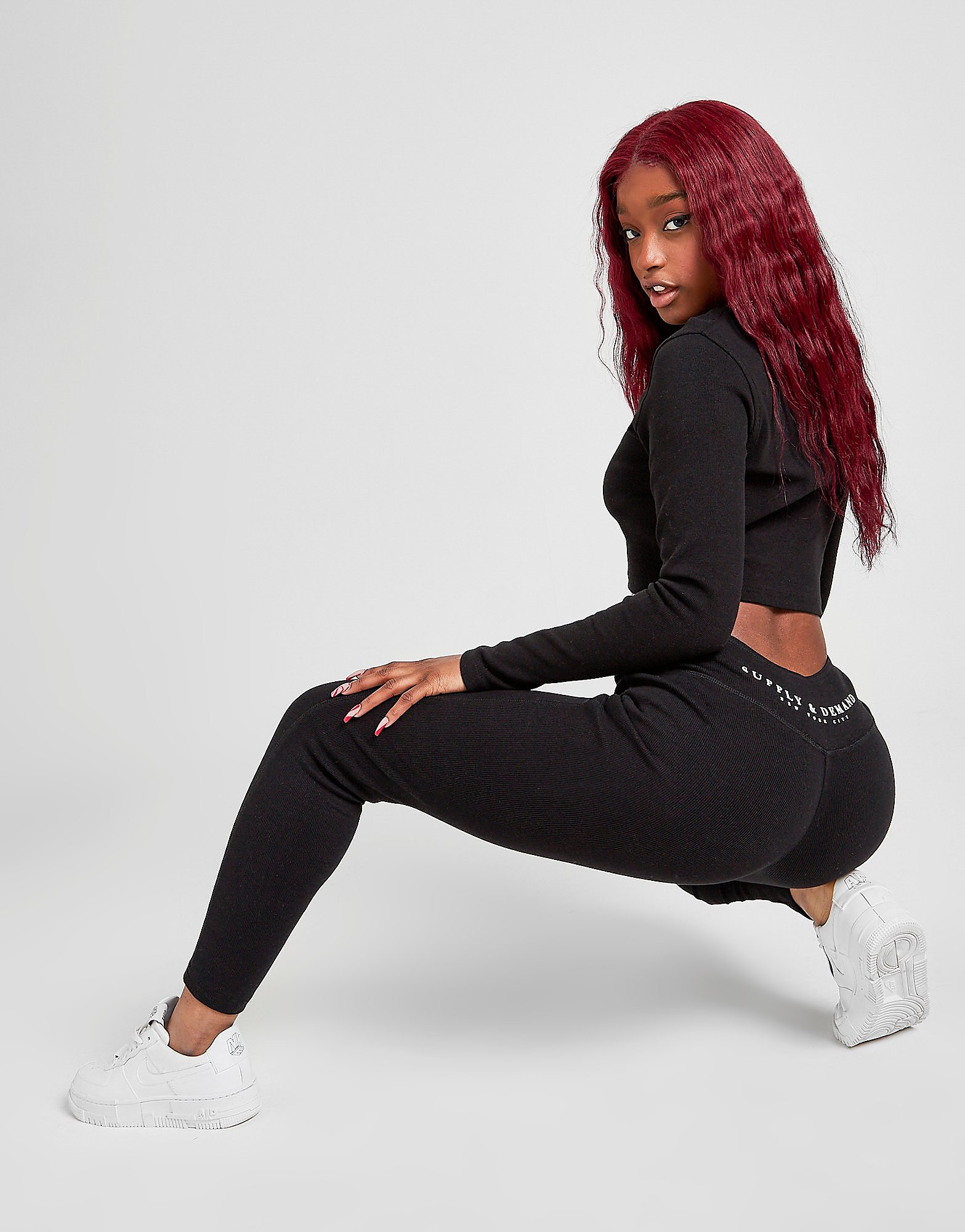 

Supply & Demand Lander Rib Leggings - Only at JD - Black - Womens, Black