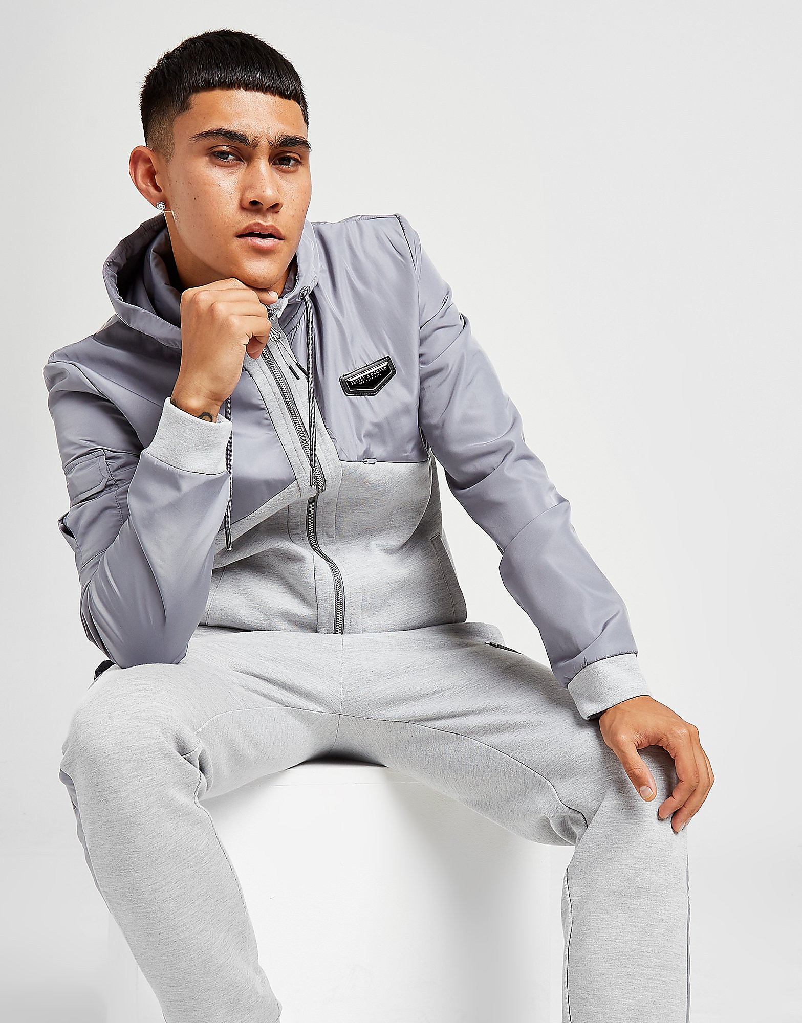

Supply & Demand Peak Hoodie - Grey - Mens, Grey