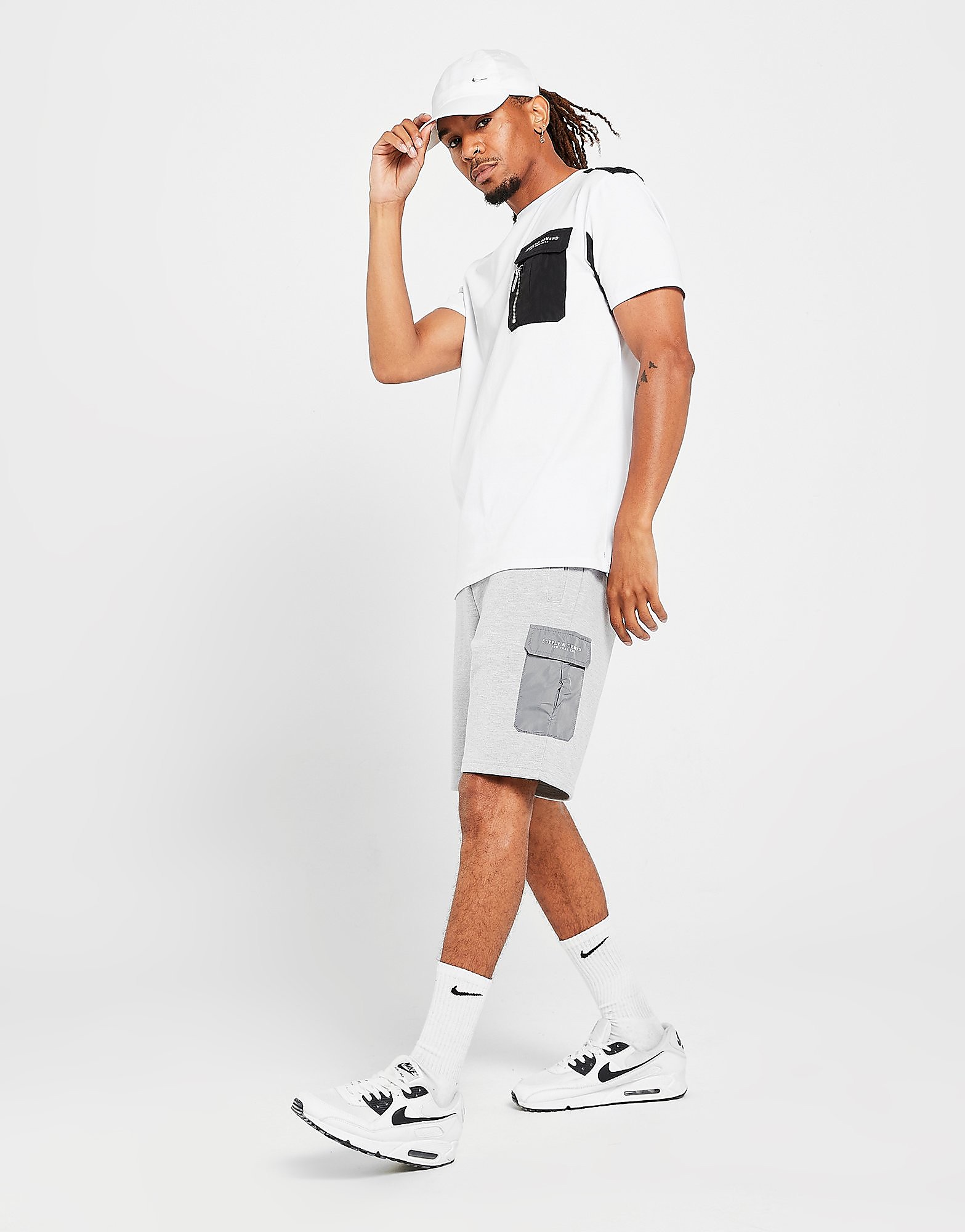 Supply & Demand Compact Shorts - Grey - Mens, Grey