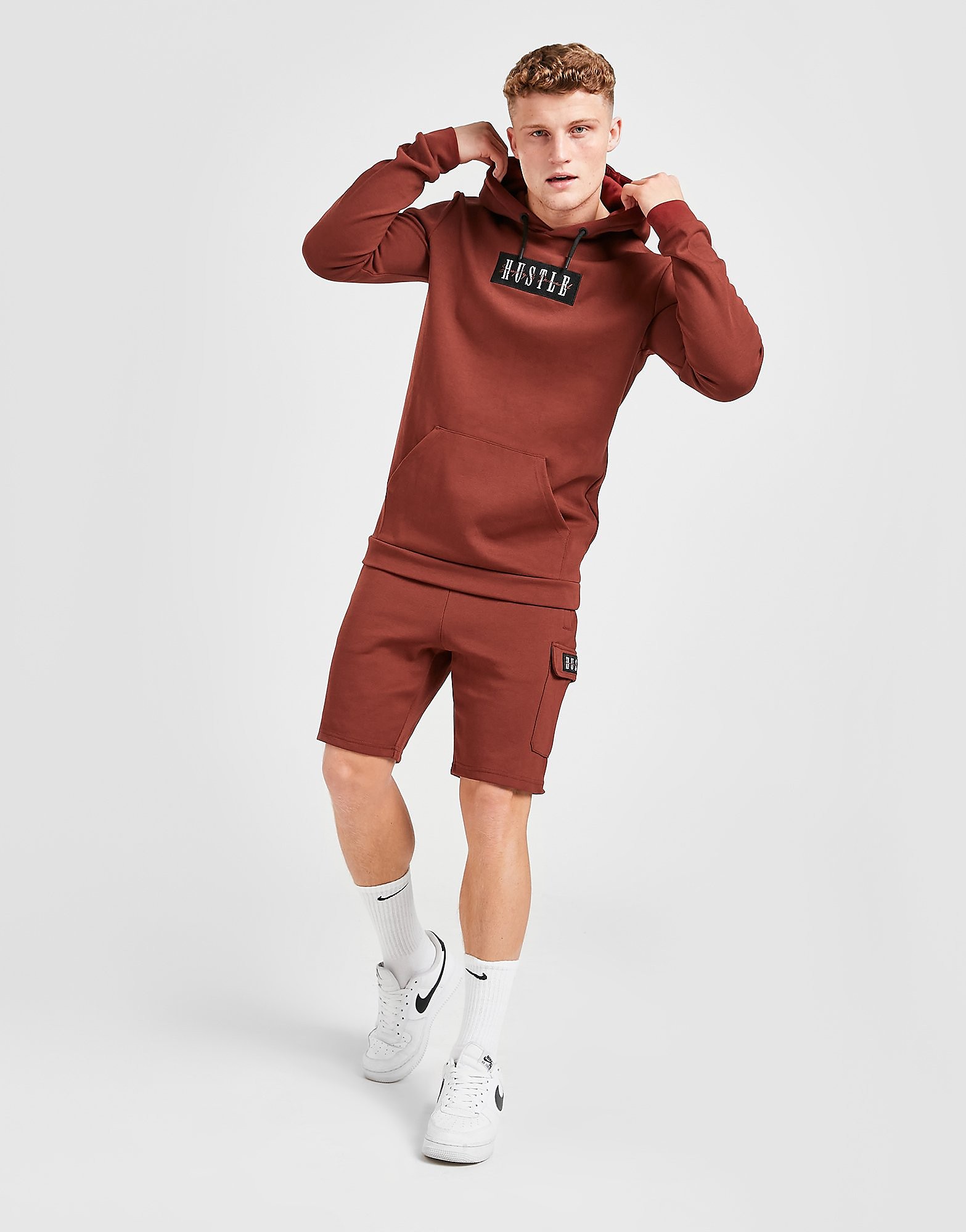 

Supply & Demand Barrier Hoodie/Shorts Set - Red - Mens, Red