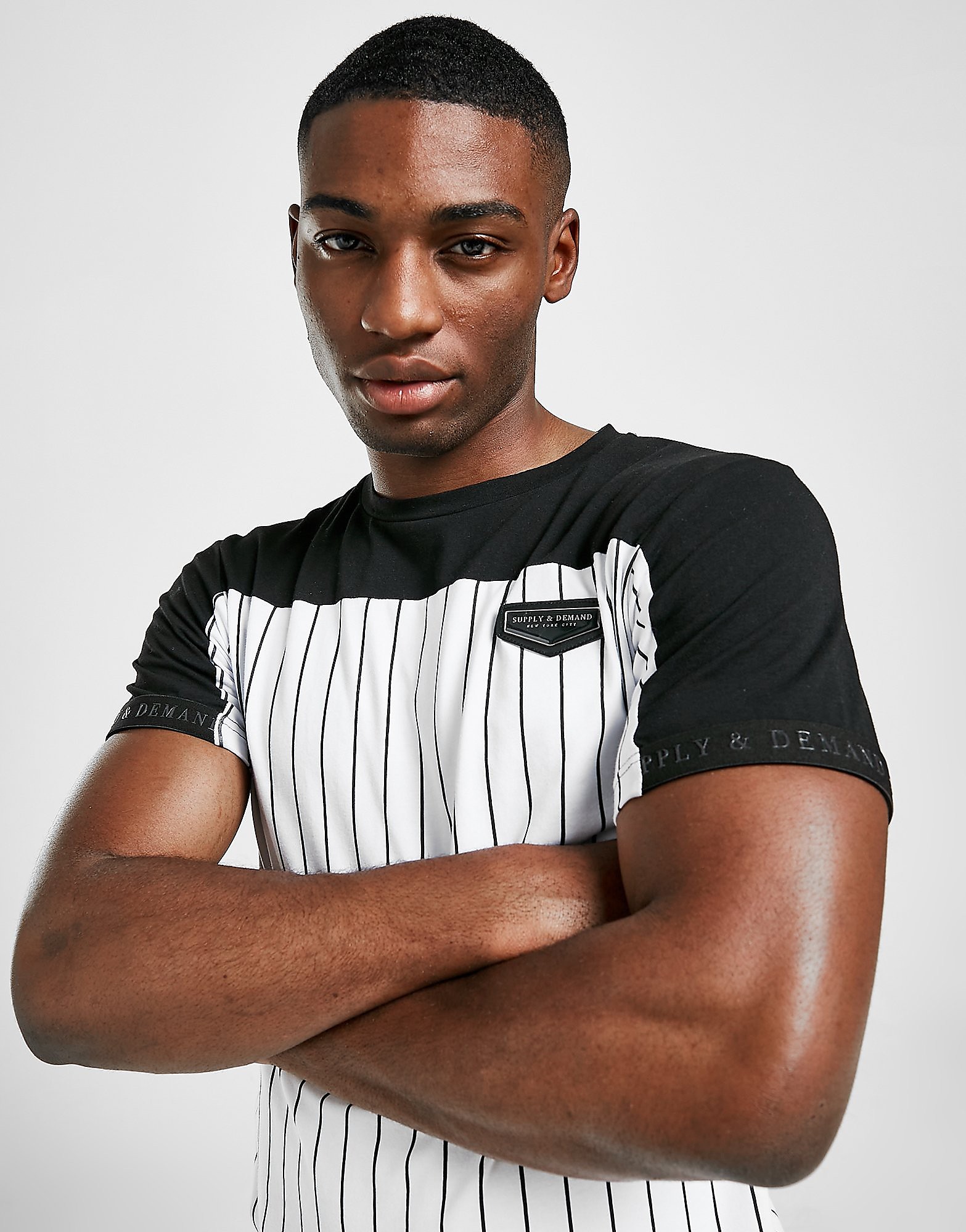 

Supply & Demand Duo Pinstripe T-Shirt - BLACK - Mens, BLACK