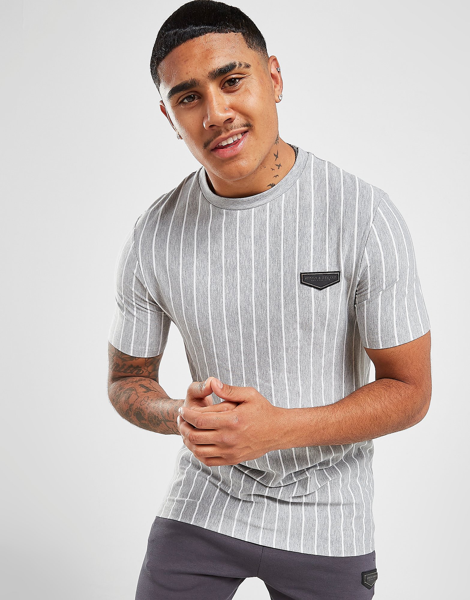 

Supply & Demand Core Pinstripe T-Shirt - Grey - Mens, Grey