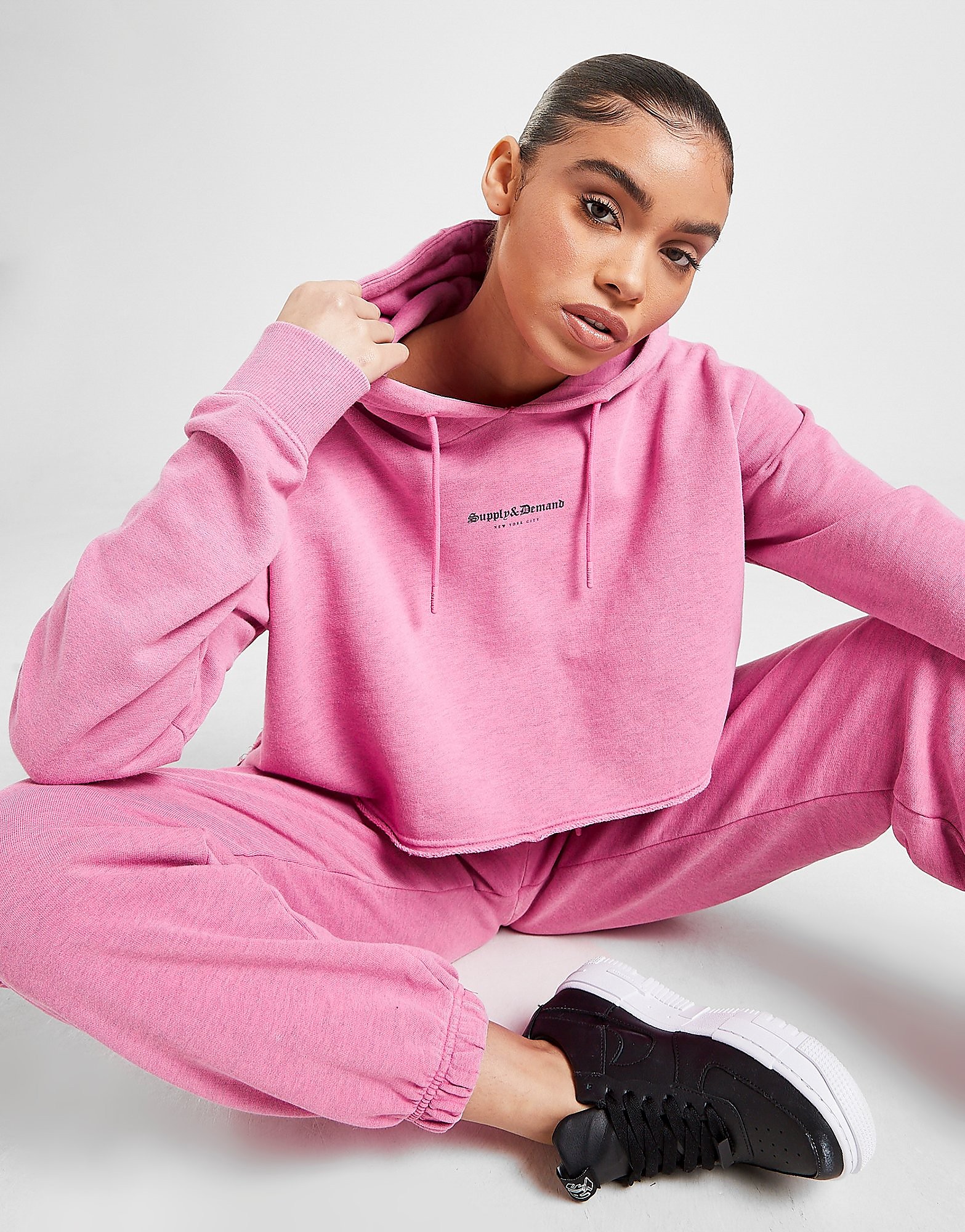 

Supply & Demand Gothic Crop Hoodie - Only at JD - Pink - Womens, Pink