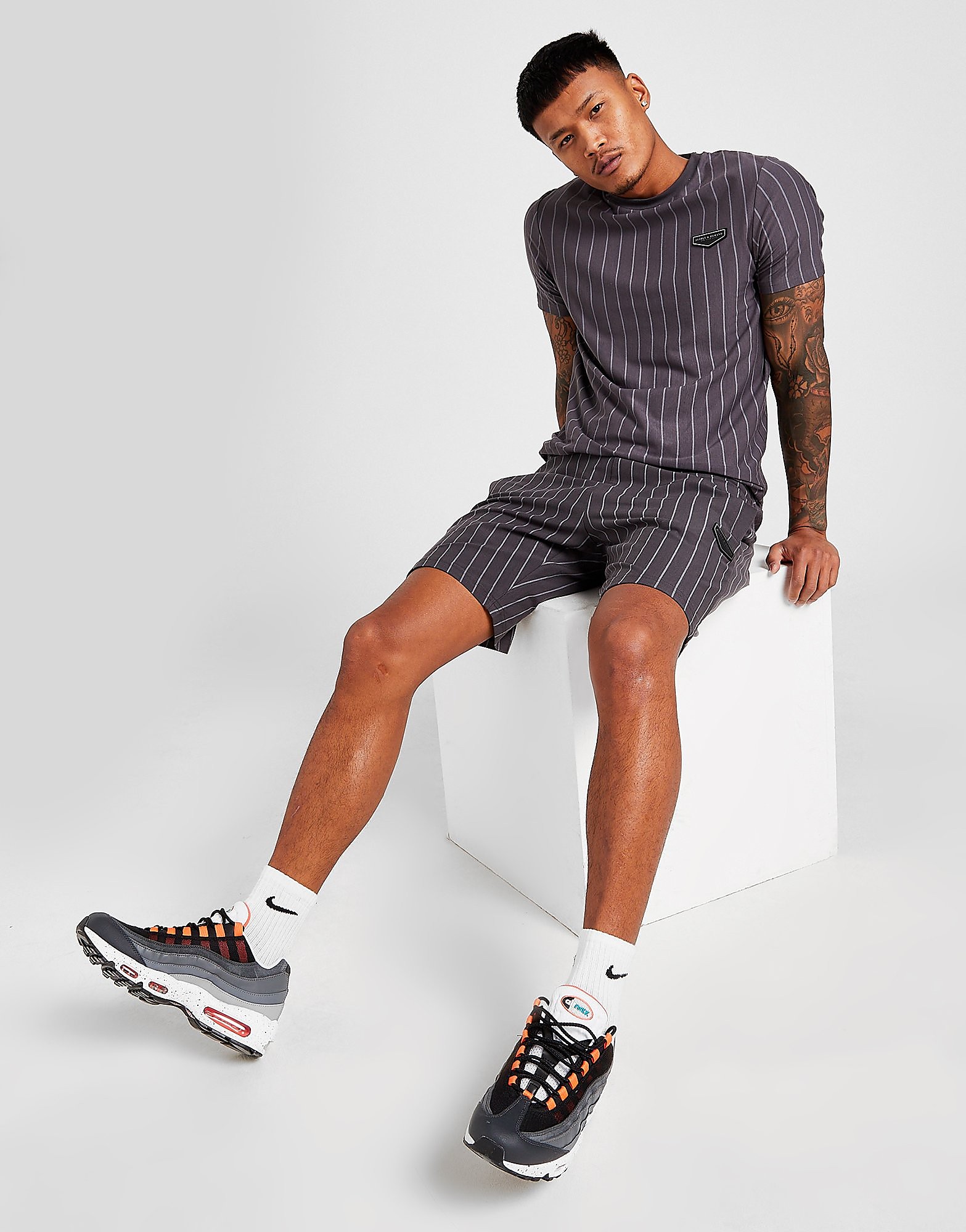 

Supply & Demand Core Pinstripe Shorts - Grey - Mens, Grey
