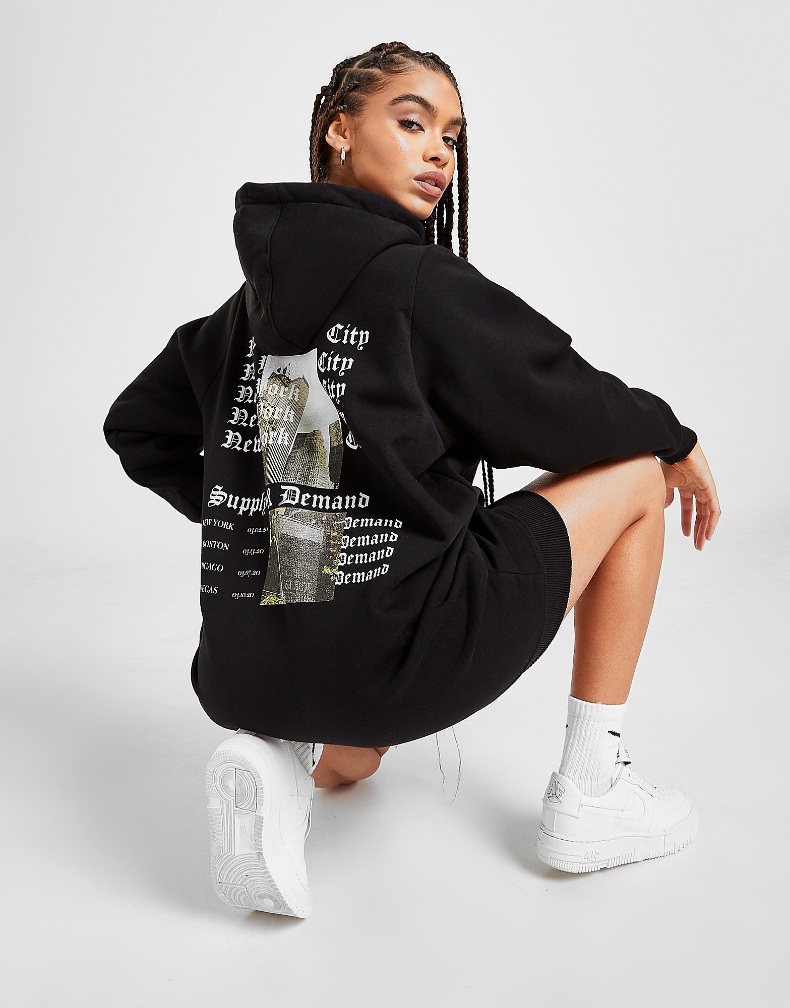 

Supply & Demand Gothic Hoodie Dress - Only at JD - Black - Womens, Black