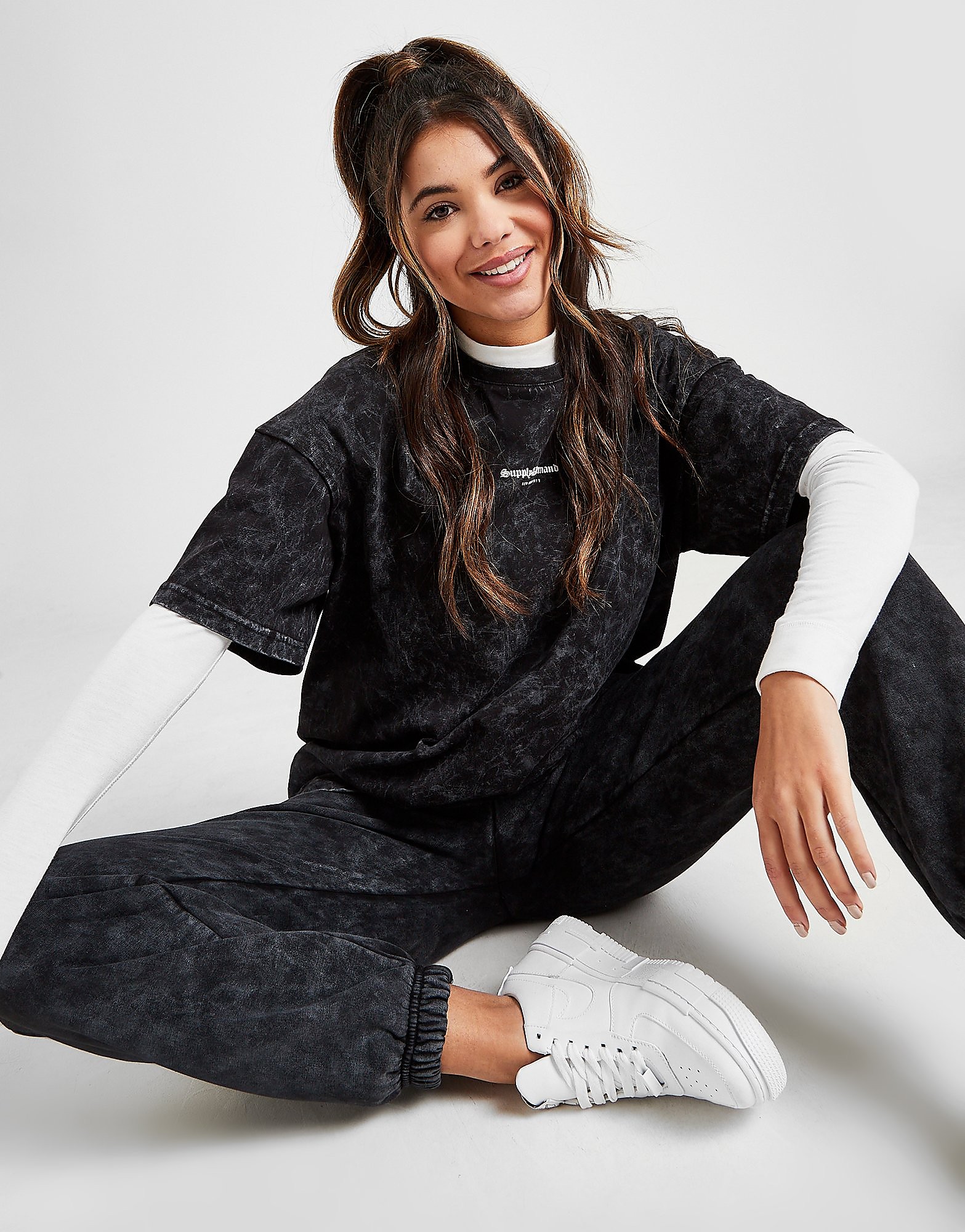 

Supply & Demand Washed Boyfriend T-Shirt - Only at JD - BLACK - Womens, BLACK
