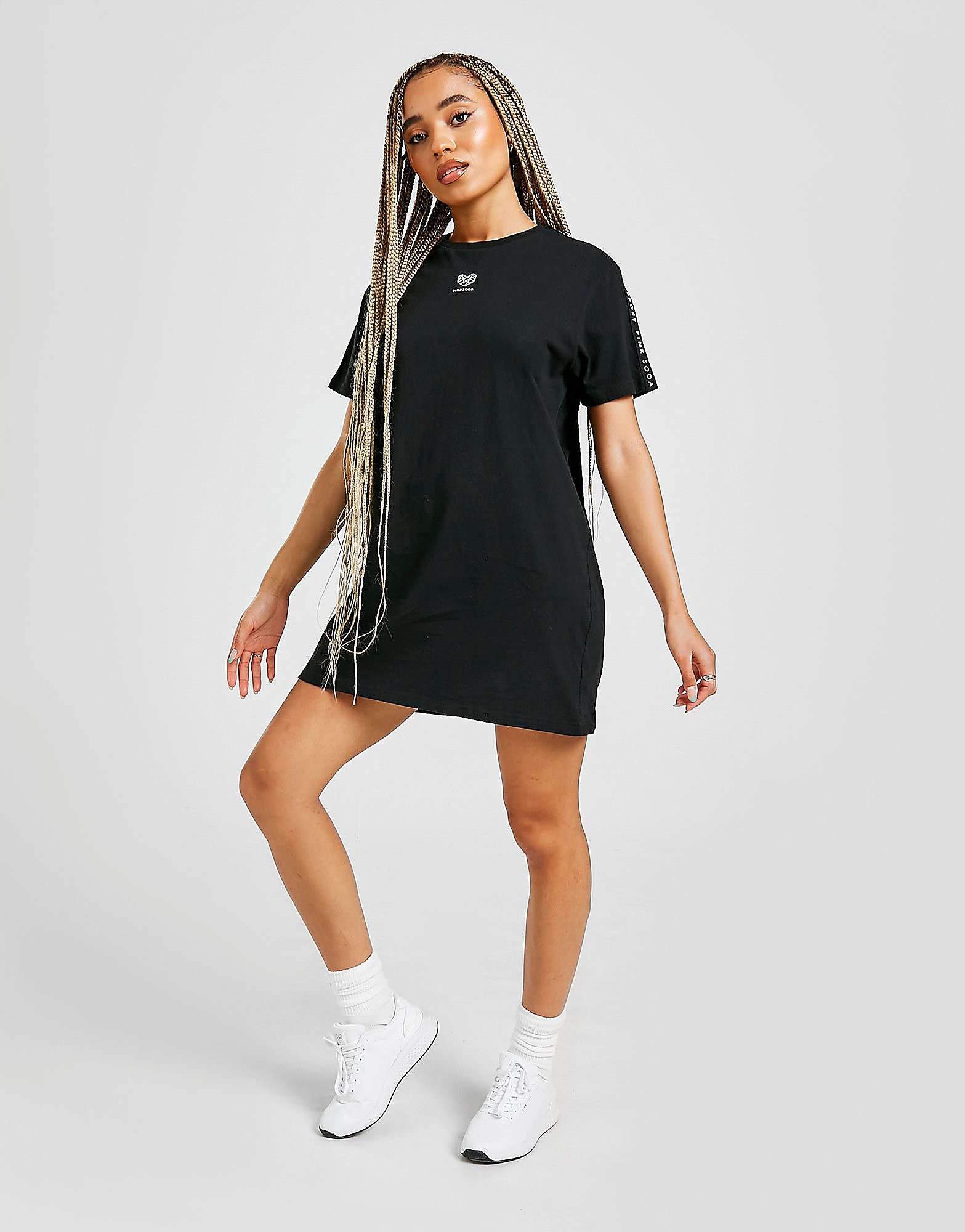 

Pink Soda Sport Vivid Tape T-Shirt Dress - Black - Womens, Black