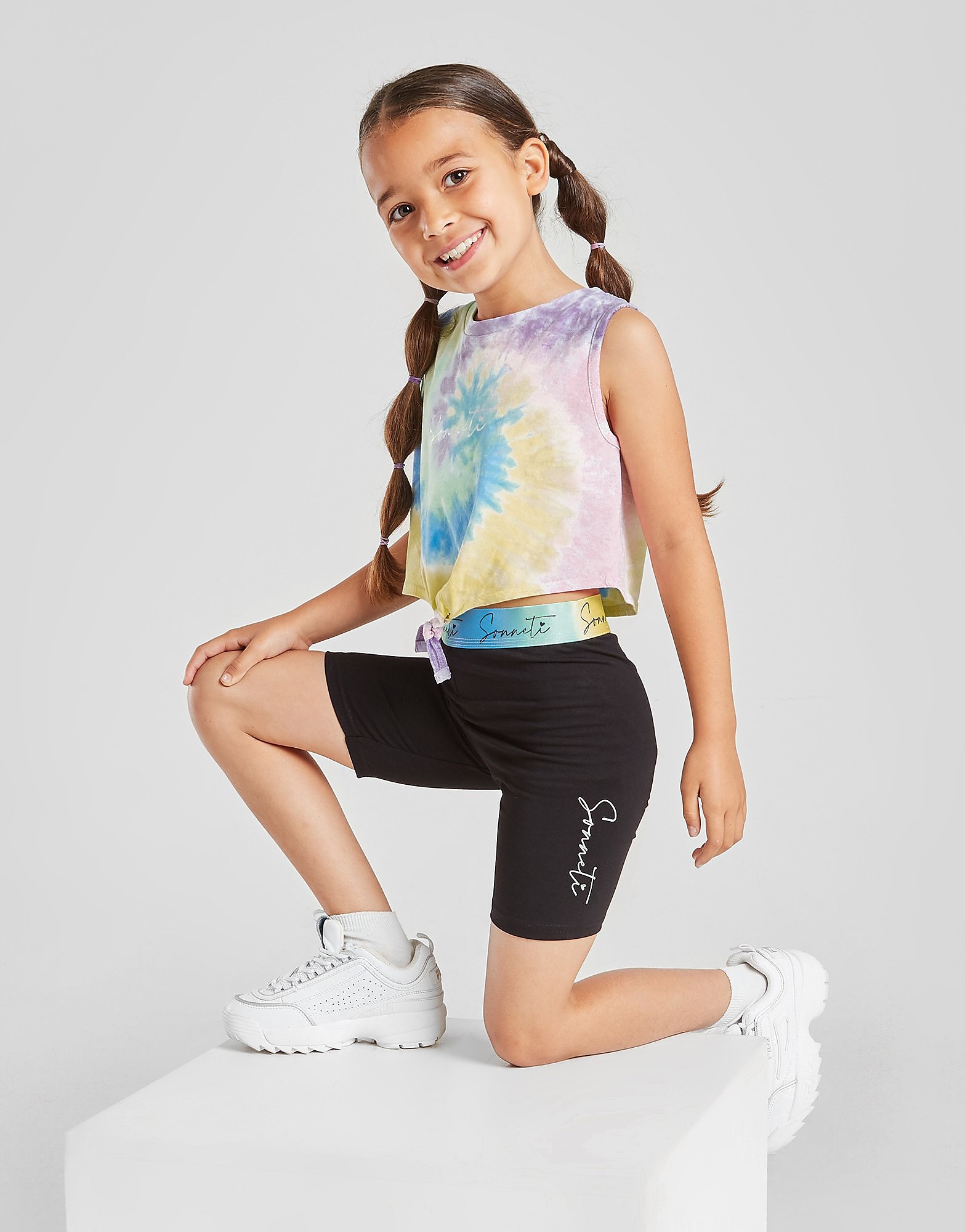 

Sonneti Girls' Mini Rainbow Tank/Cycle Shorts Set Children - Red - Kids, Red