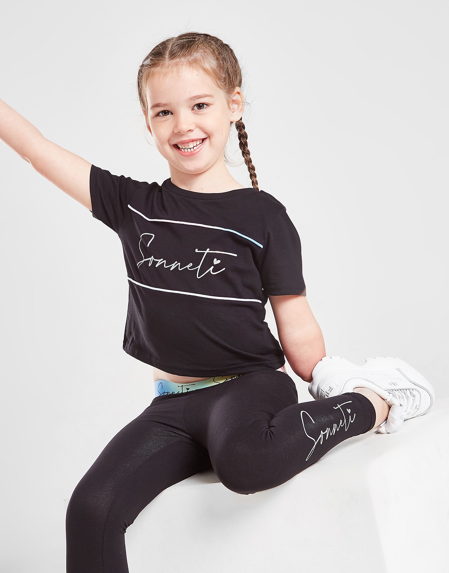 

Sonneti Girls' Eden T-Shirt/Leggings Set Children - Black - Kids, Black
