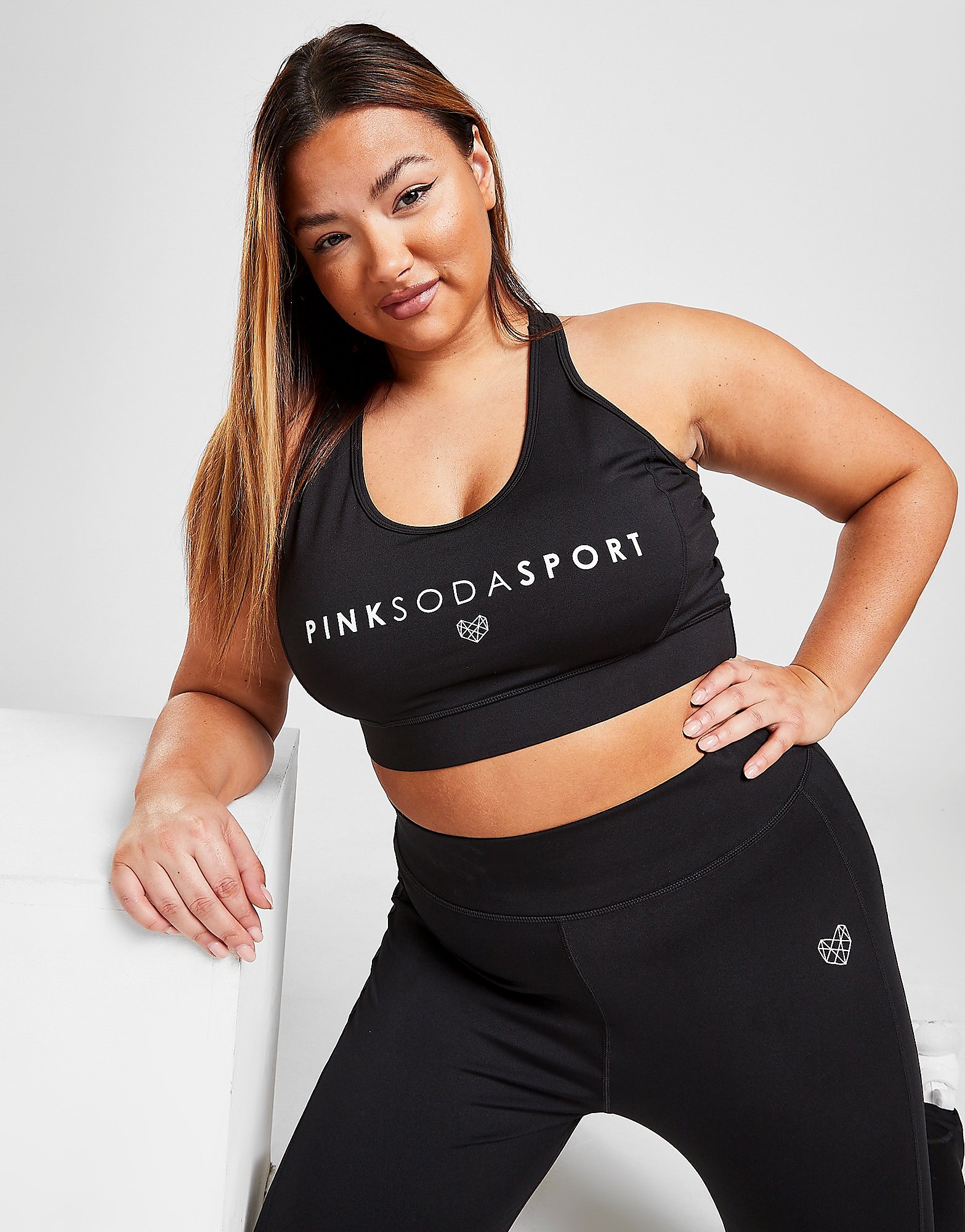 

Pink Soda Sport Rezi Plus Size Sports Bra - Only at JD - Black - Womens, Black