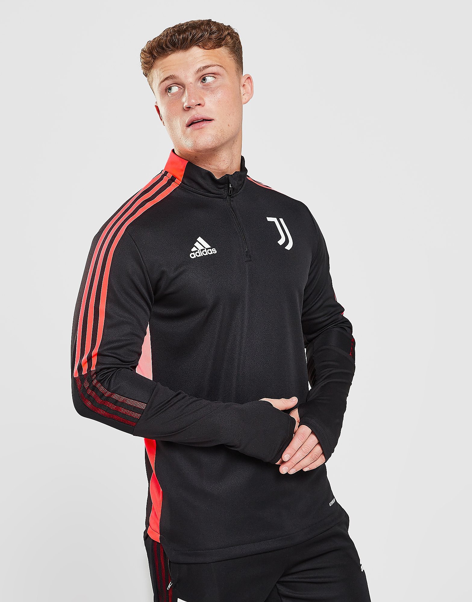 

adidas Juventus 2021/22 Tiro Training Top - Black / Turbo - Mens, Black / Turbo