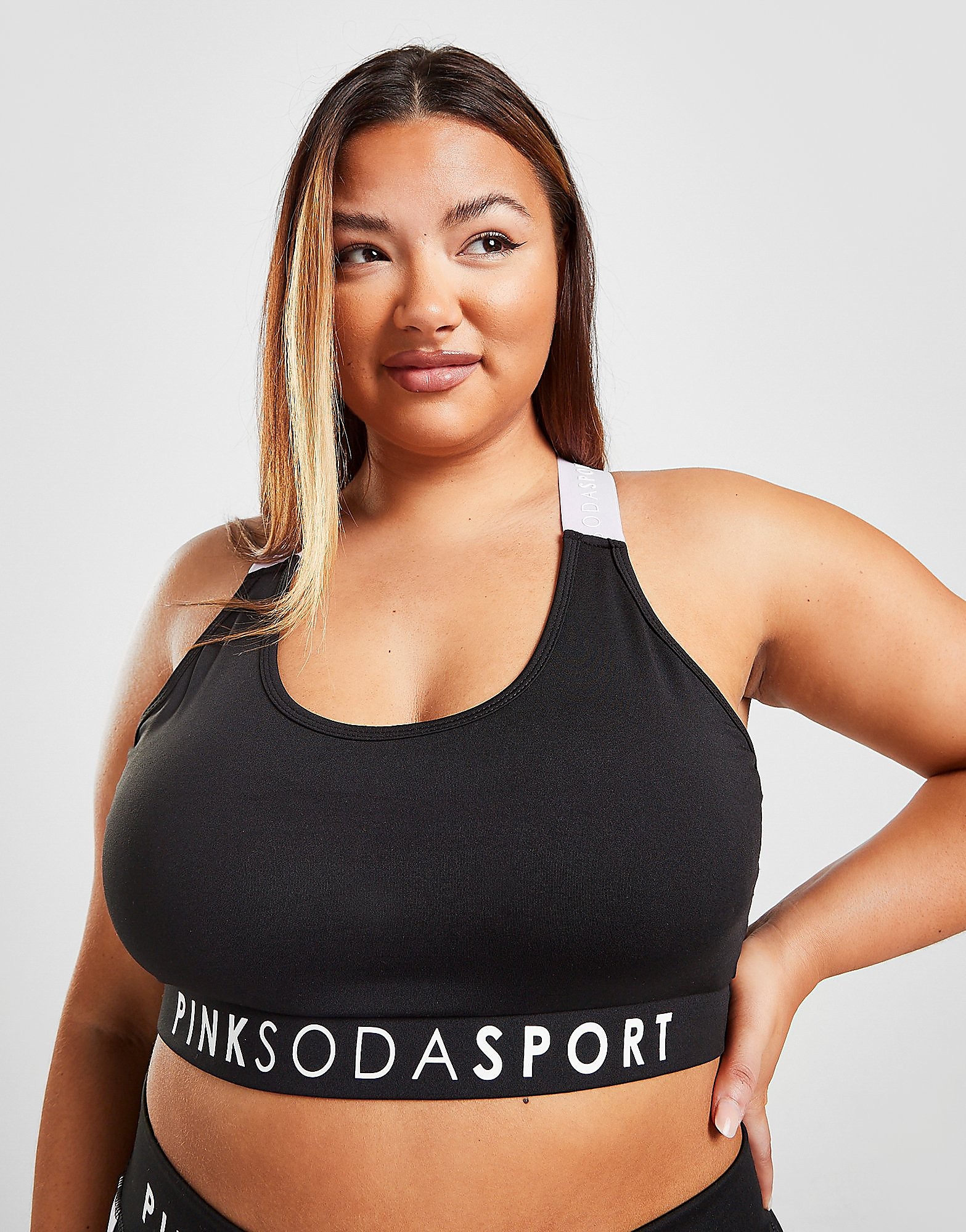 

Pink Soda Sport Tape Plus Size Bra - Black - Womens, Black