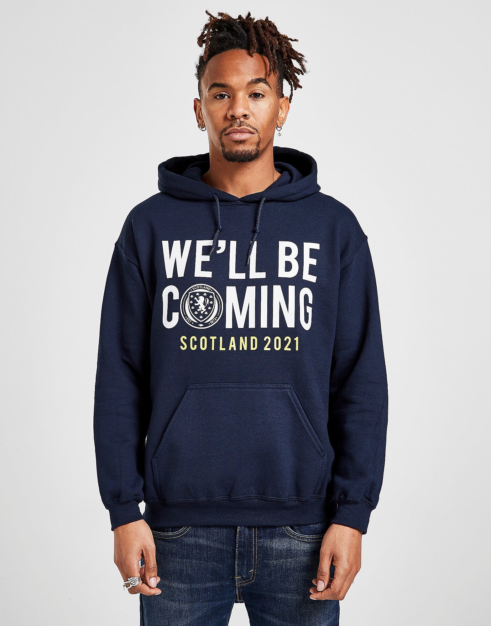 

Official Team Scotland We'll Be Coming Hoodie - Navy - Mens, Navy