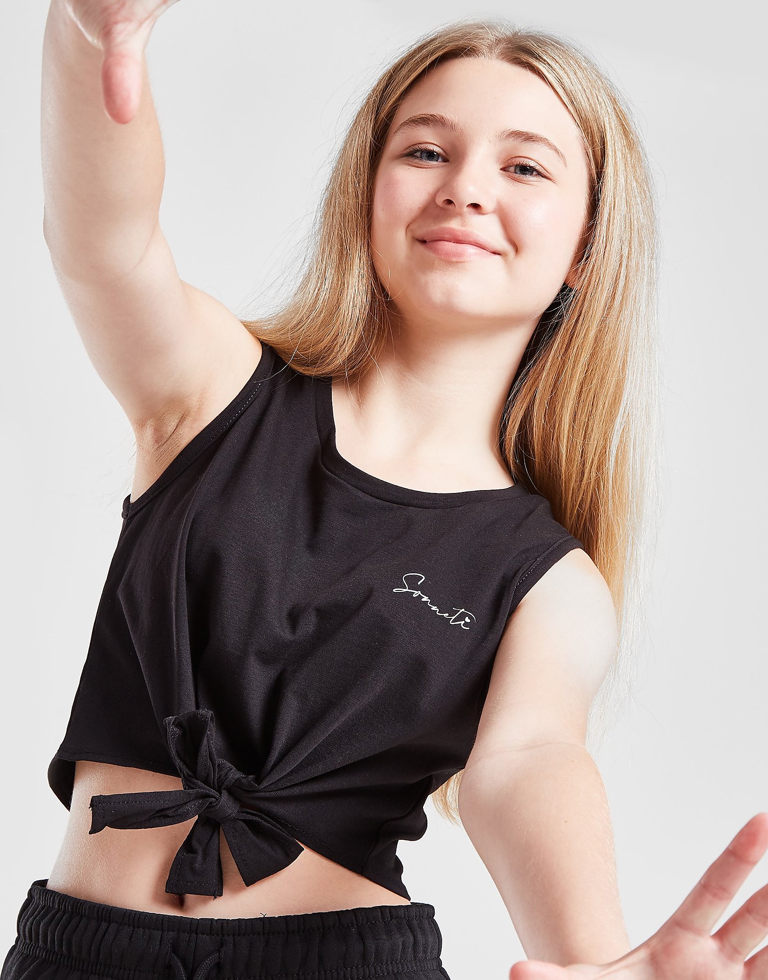 

Sonneti Girls' Essential Knot Vest Junior - Black - Kids, Black
